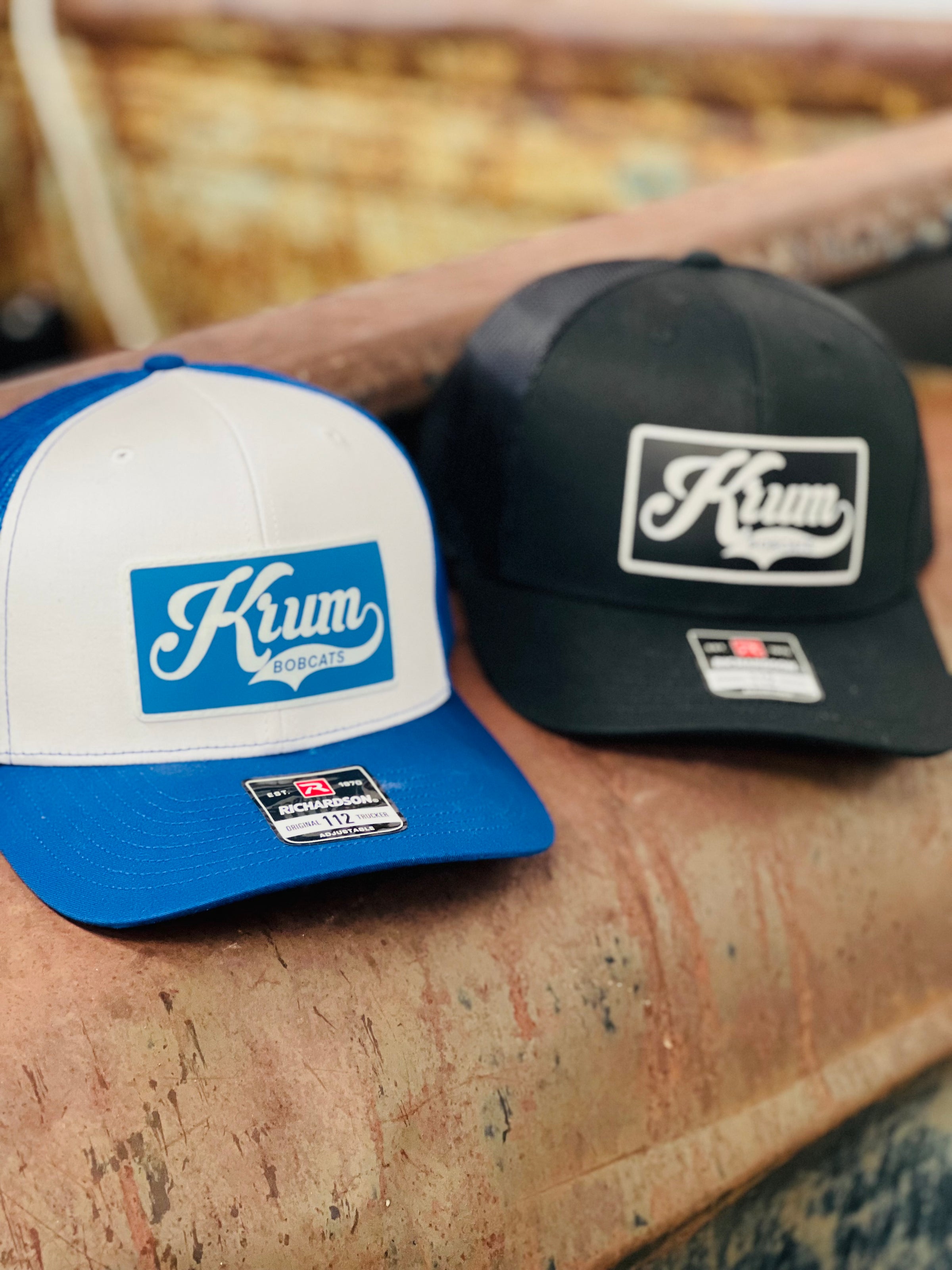 Krum Bobcats Silicone Patch Richardson Hat