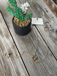 Equestrian Snaffle Bit Lariat Necklace