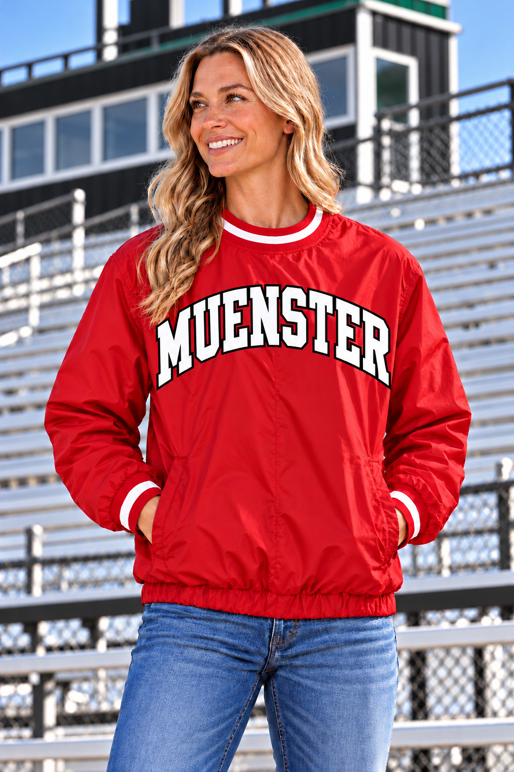 PREORDER | Muenster Red Lined Windbreaker Pullover