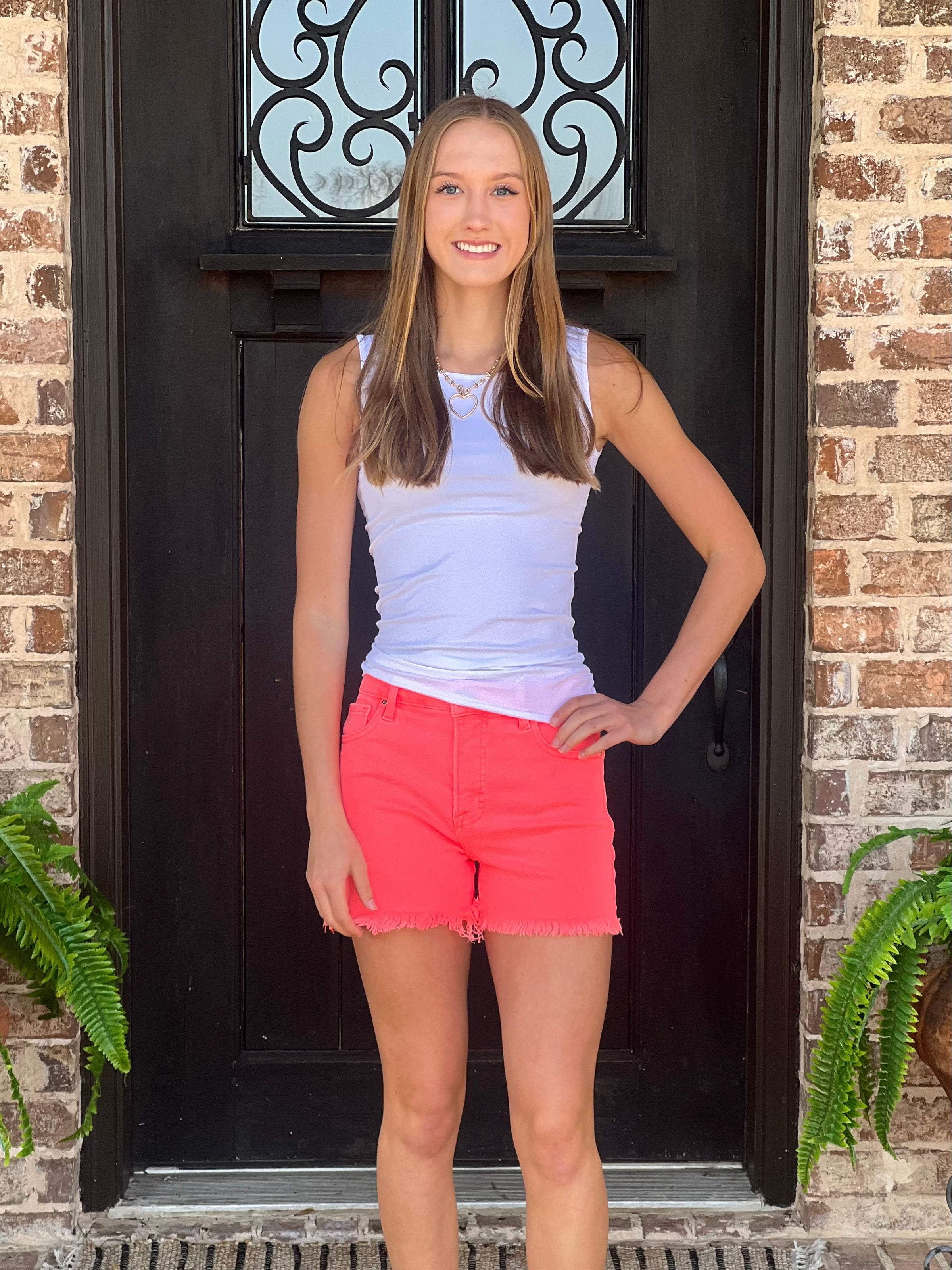 White Scoop Neck Tank