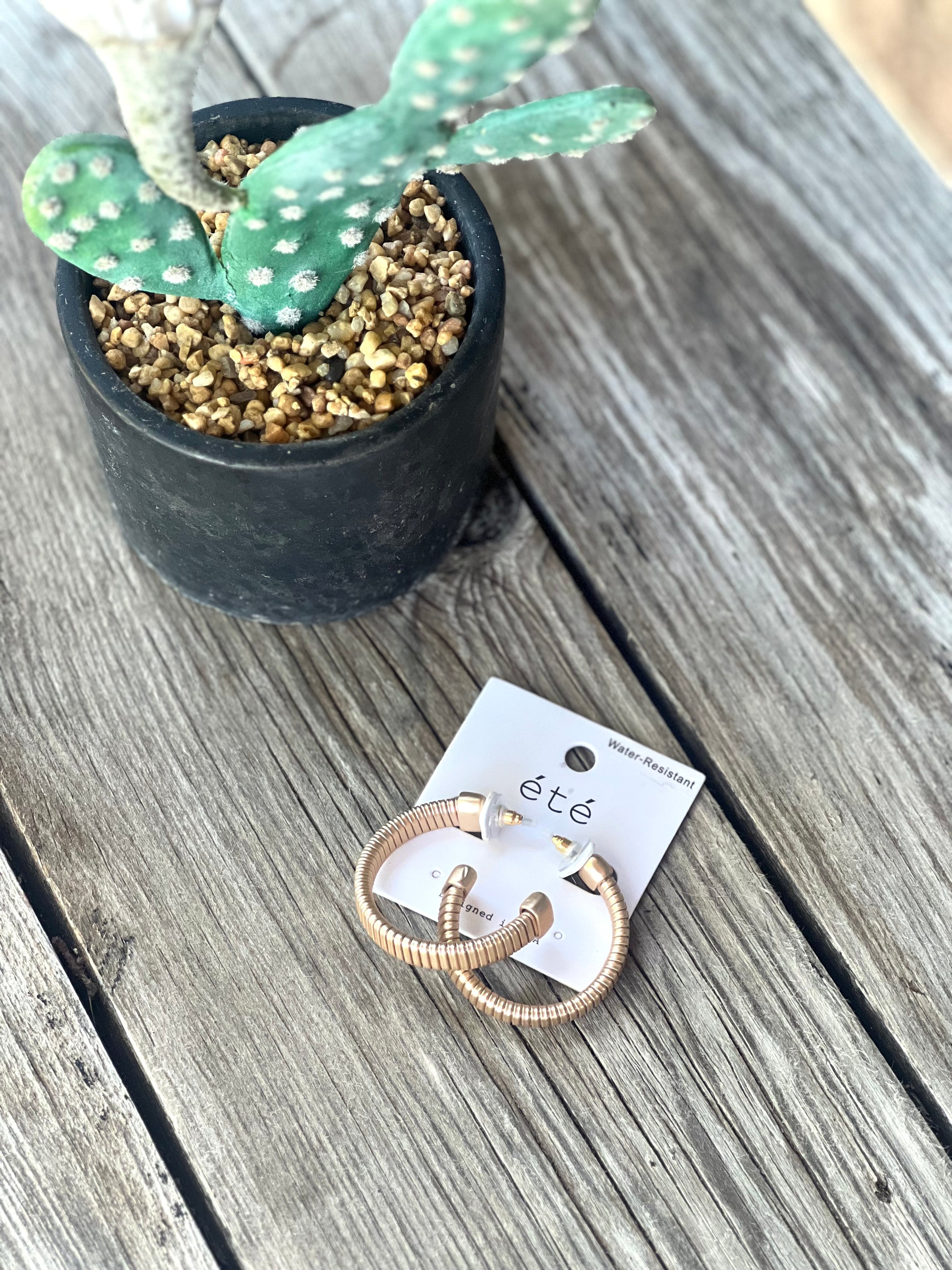 Snake Ridge Hoop Earrings
