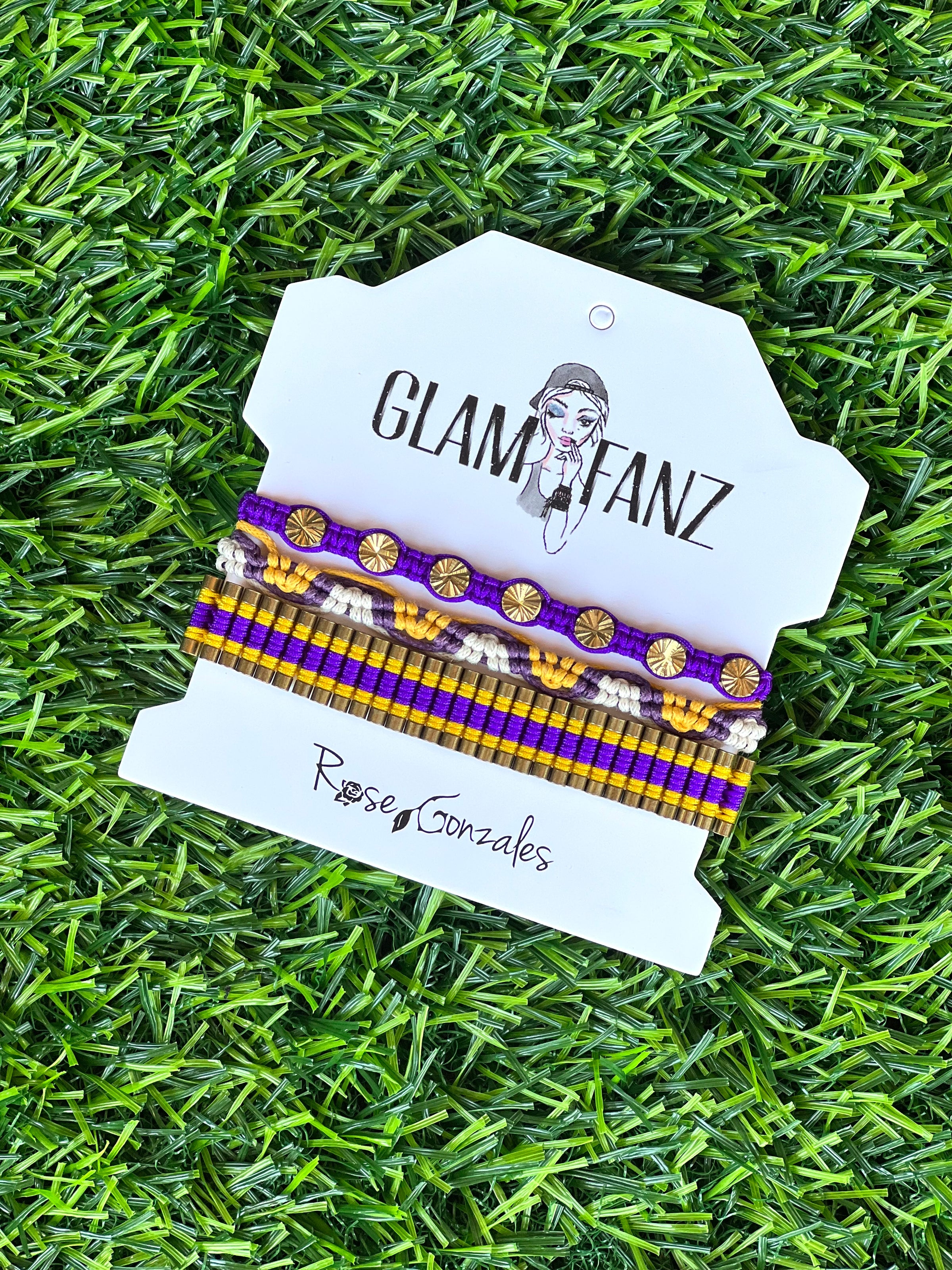 Purple & Gold GameDay Tori/Jess/Kendel Bracelet Set