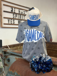Glitter Royal Gameday Pennant on Star Tee