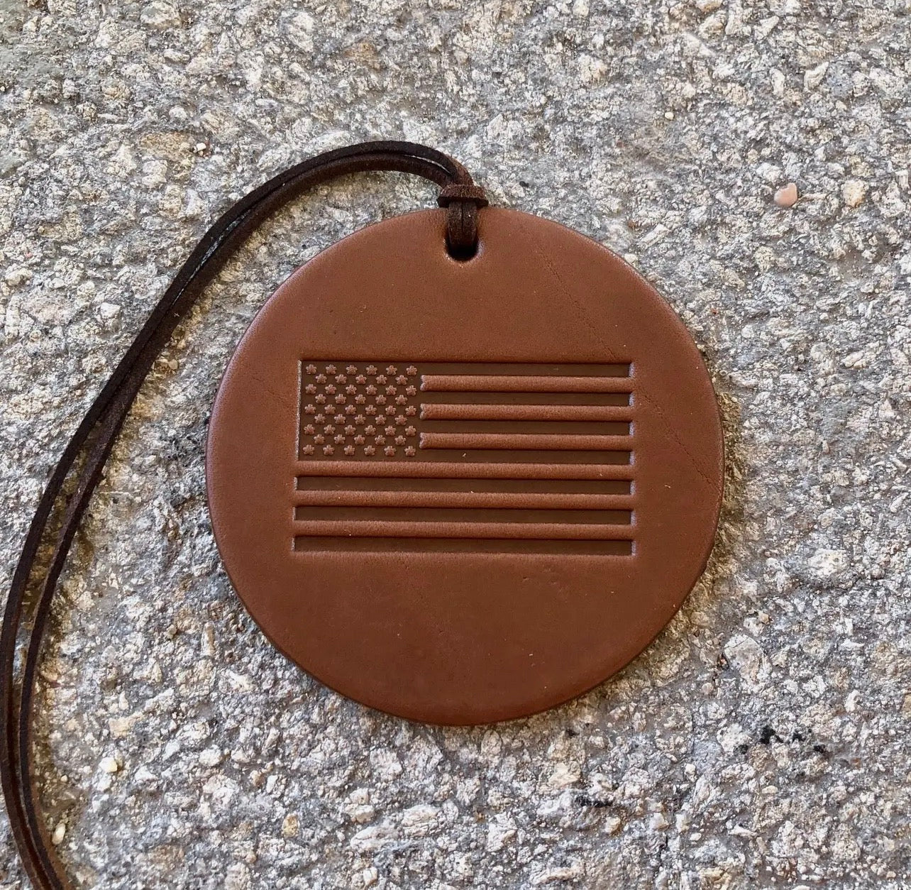 Old Glory Flag Leather Car Scent