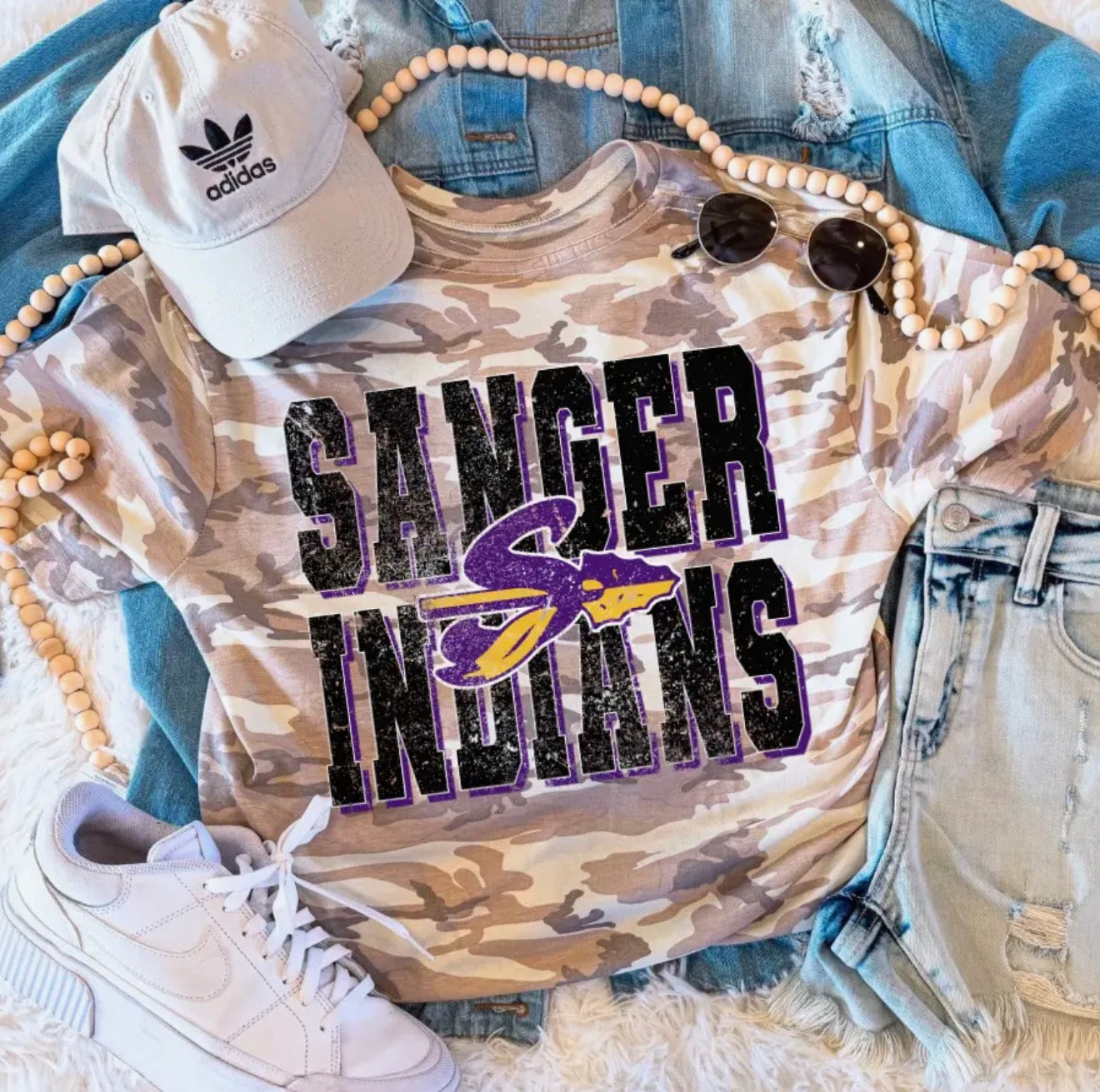 PREORDER | Sanger Indians Camo Tee