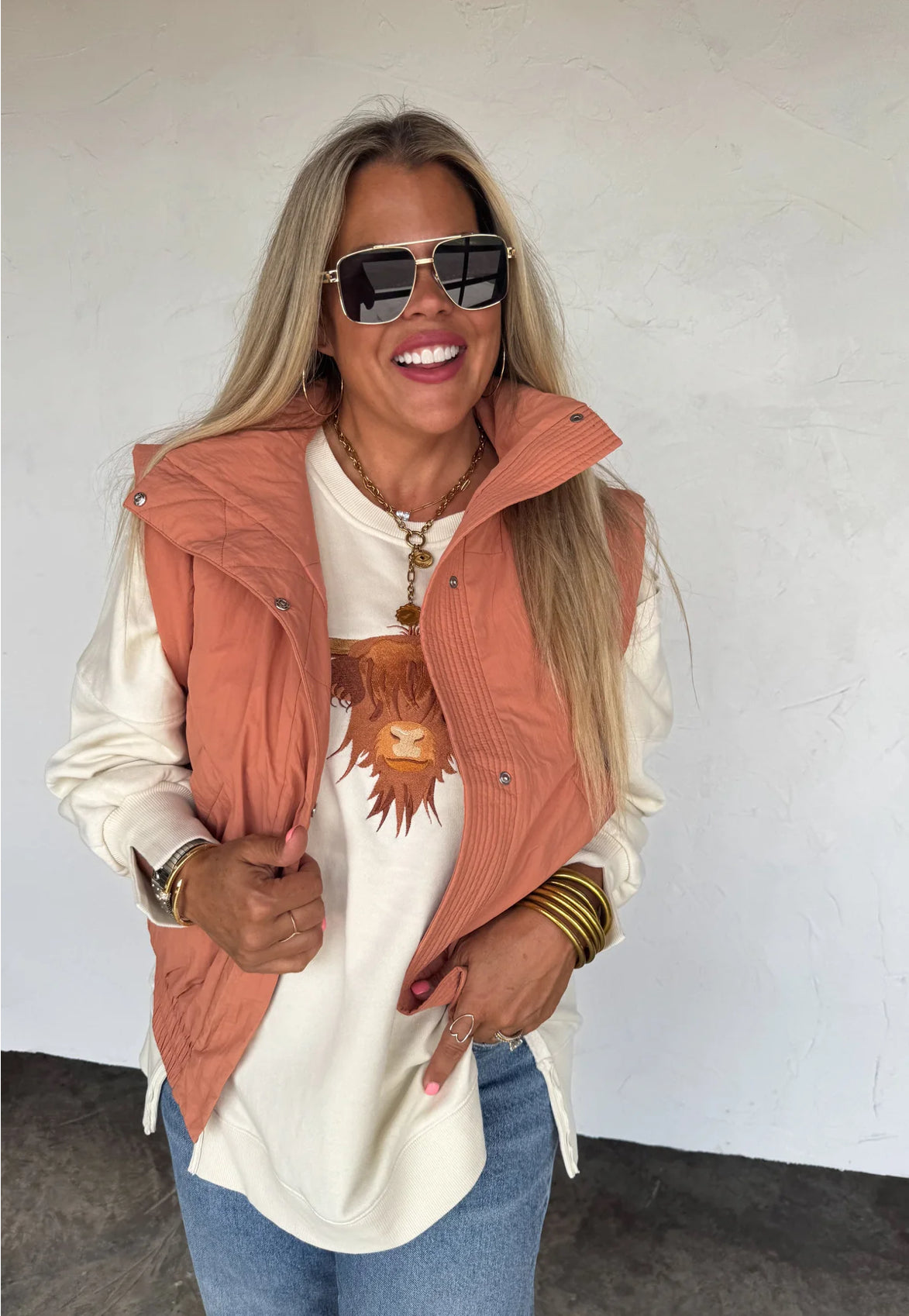 Terracotta Harlow Puffer Vest