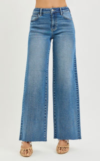 Risen | Medium High Rise Wide Jeans