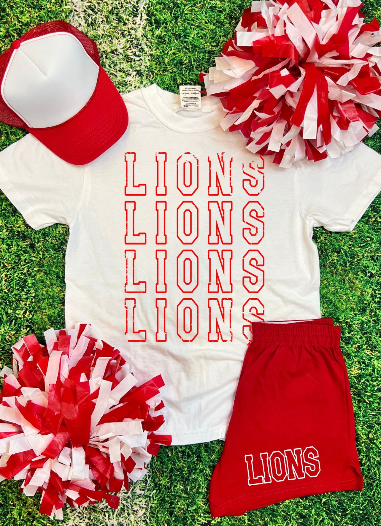 Lions Block Letter Spirit Shorts