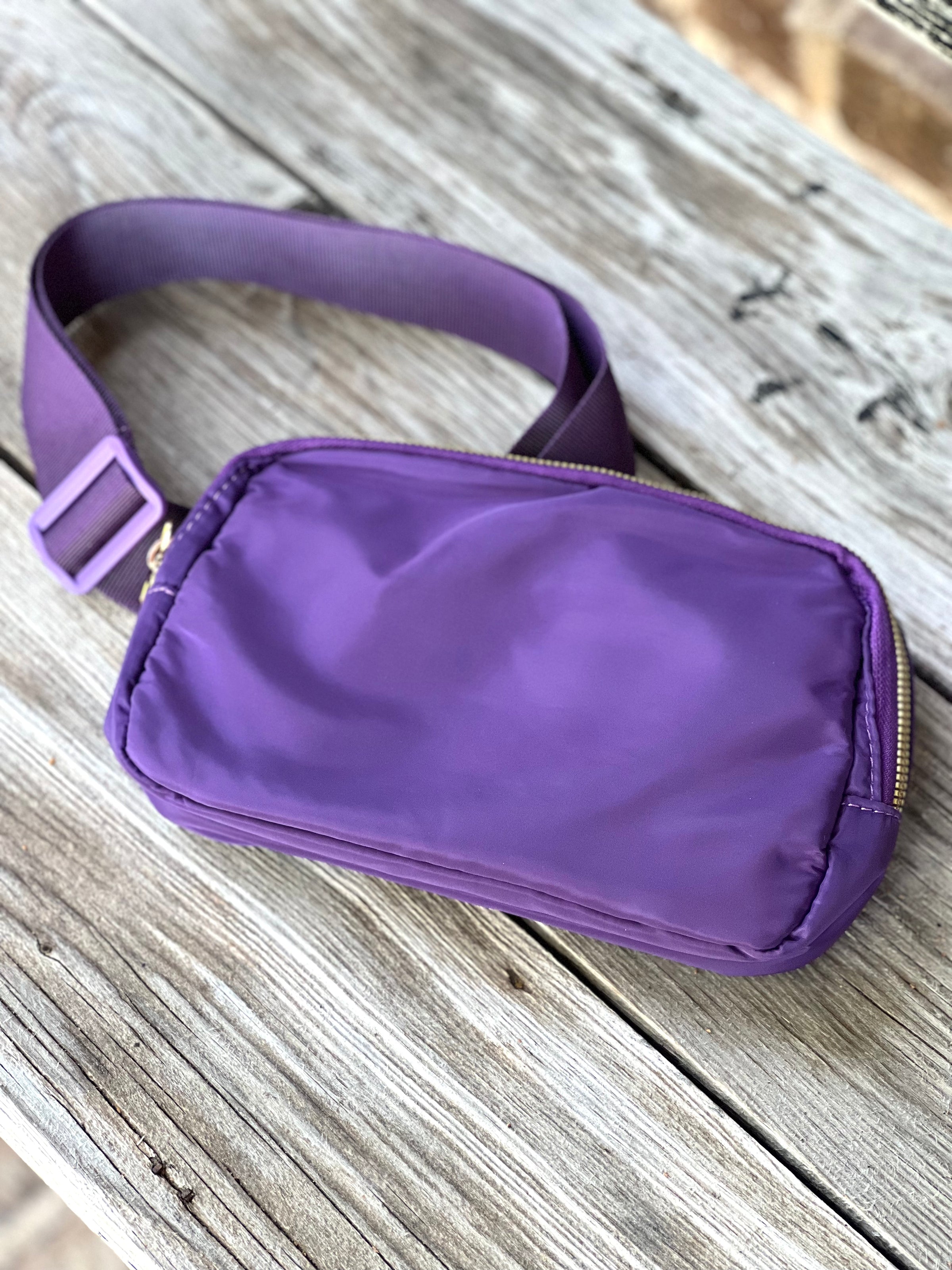 Purple Nylon Belt Bag