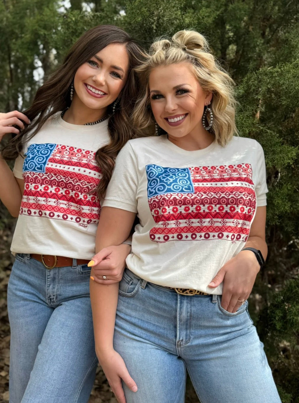 Barbara’s Paisley Flag Tee