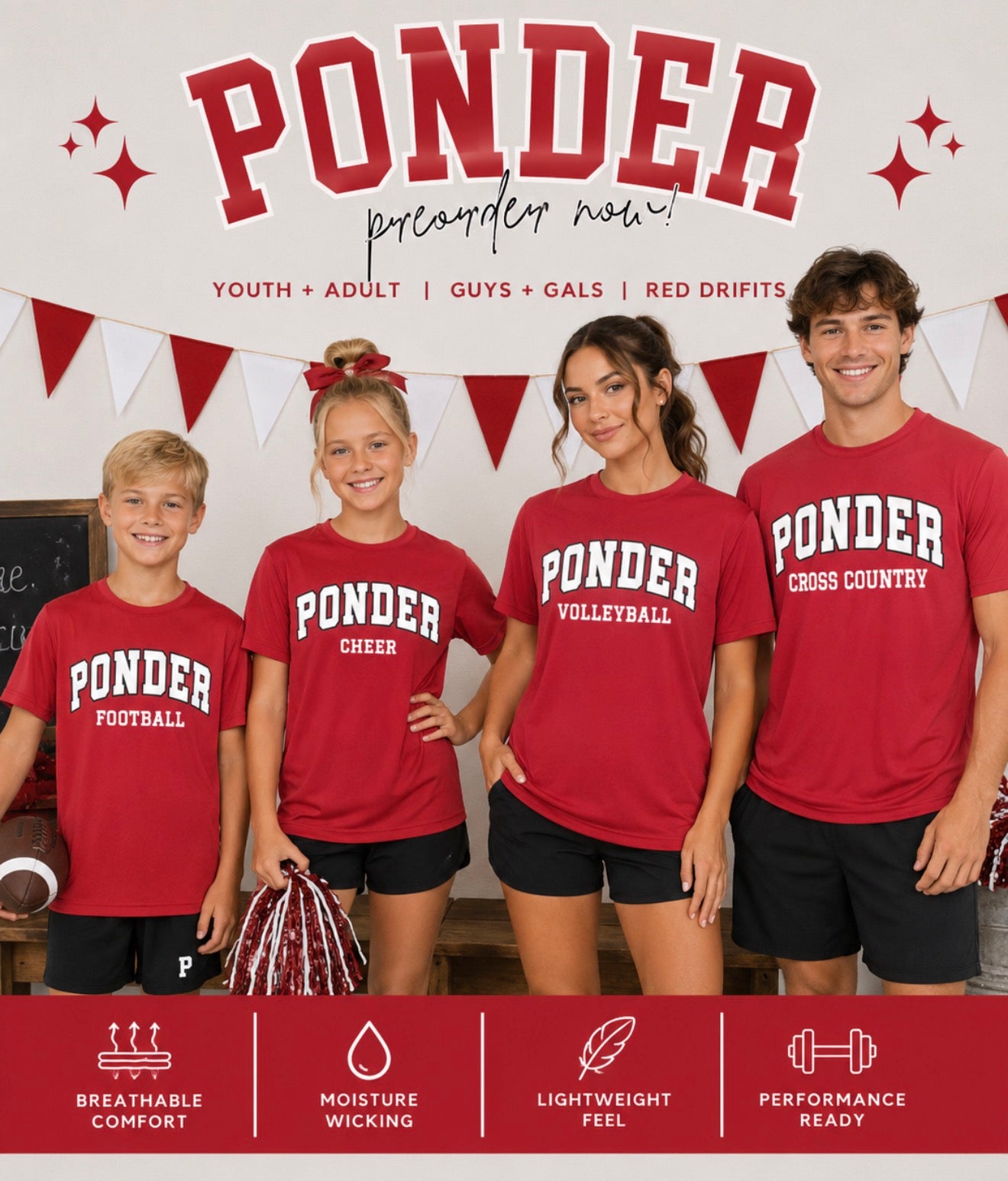 PREORDER | Ponder Fall Sports Drifit Tee