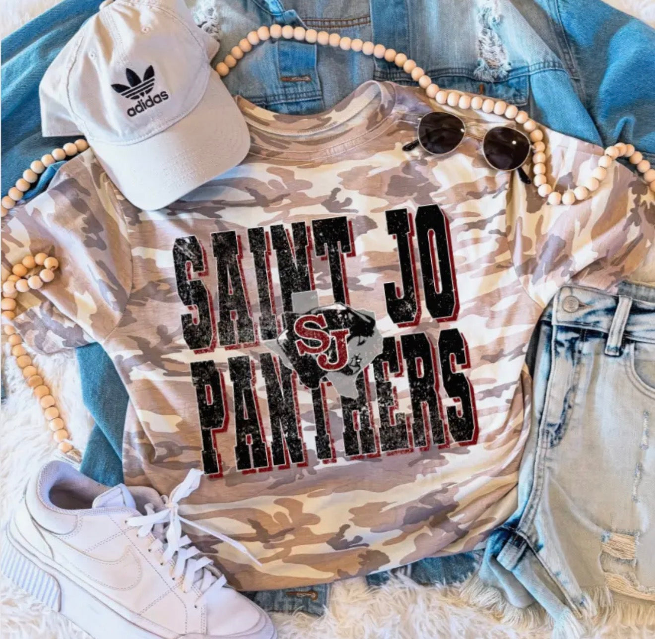 PREORDER | Saint Jo Panthers Camo Tee