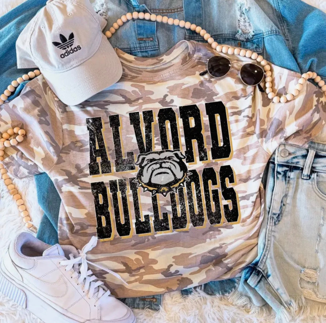 PREORDER | Alvord Bulldogs Camo Tee