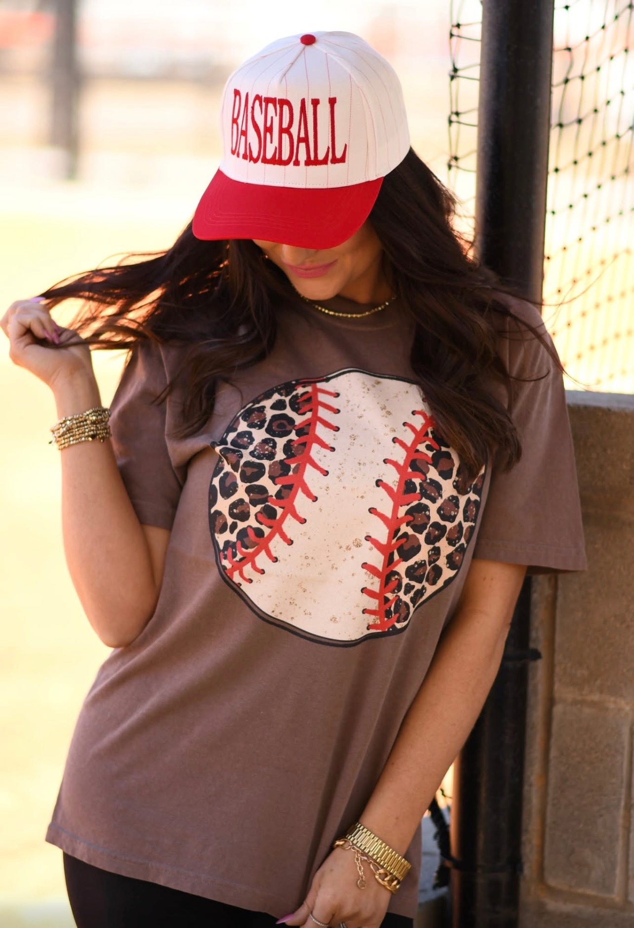 Leopard Baseball Tee