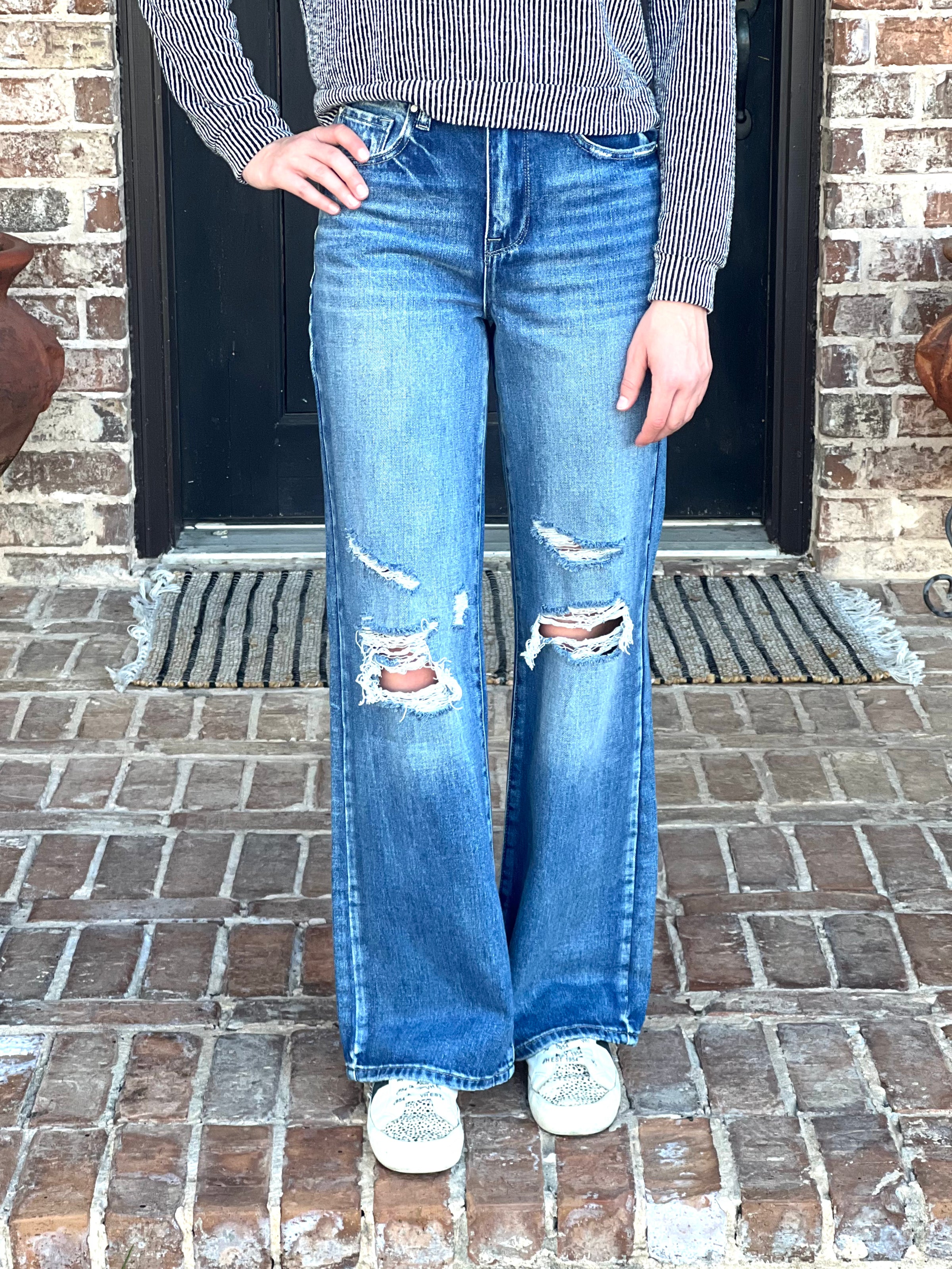 Petra | High Rise Rigid Vintage Flare Jeans