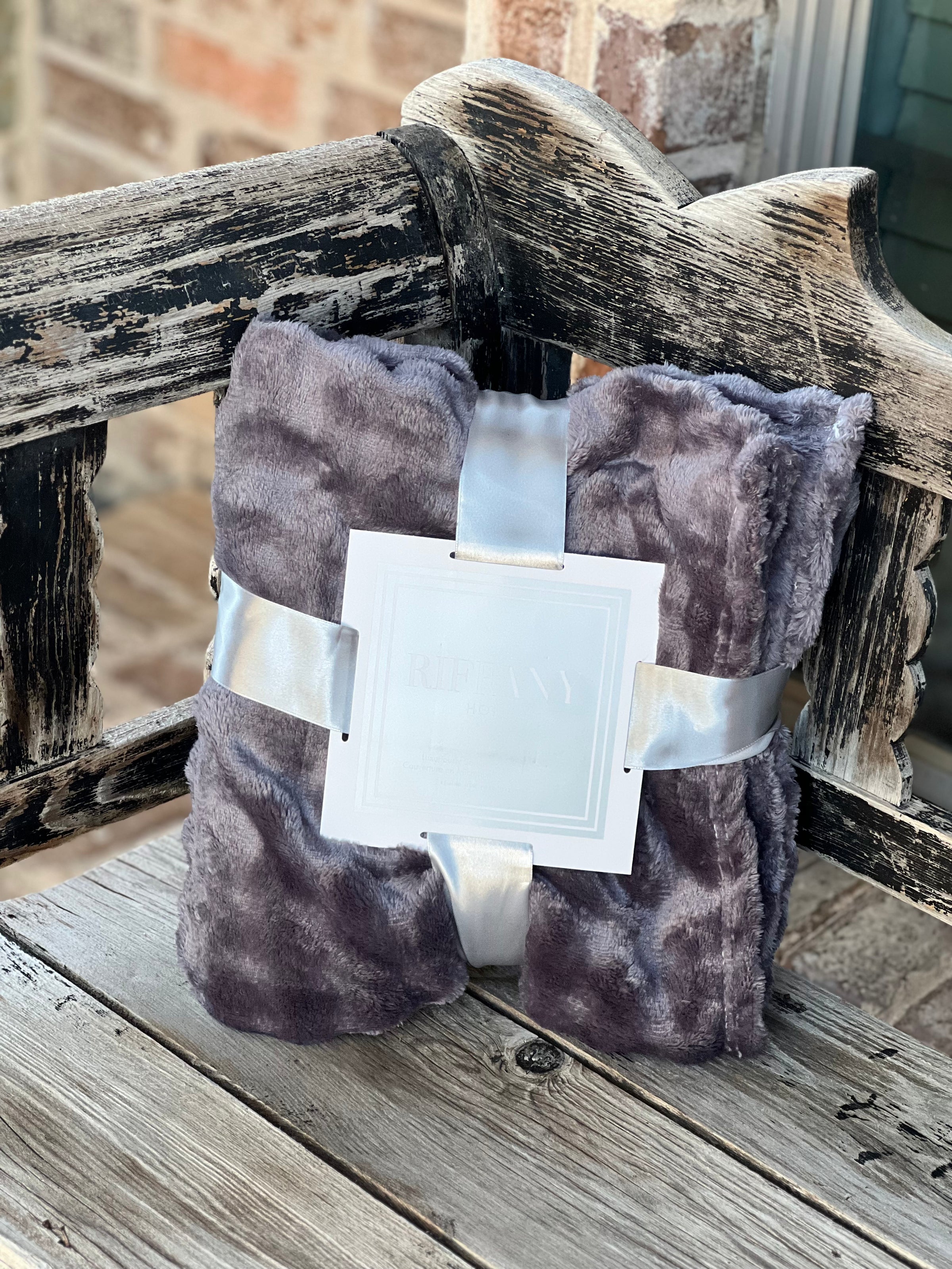 Dark Grey Fleece Blanket