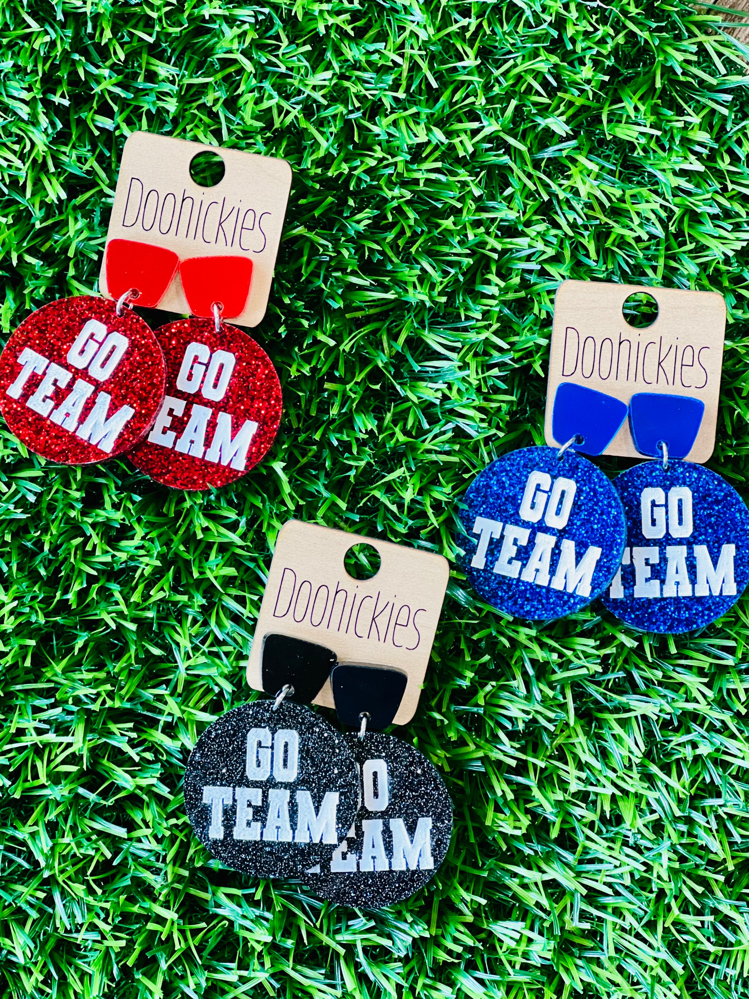 Go Team Glitter Piggyback Dangles