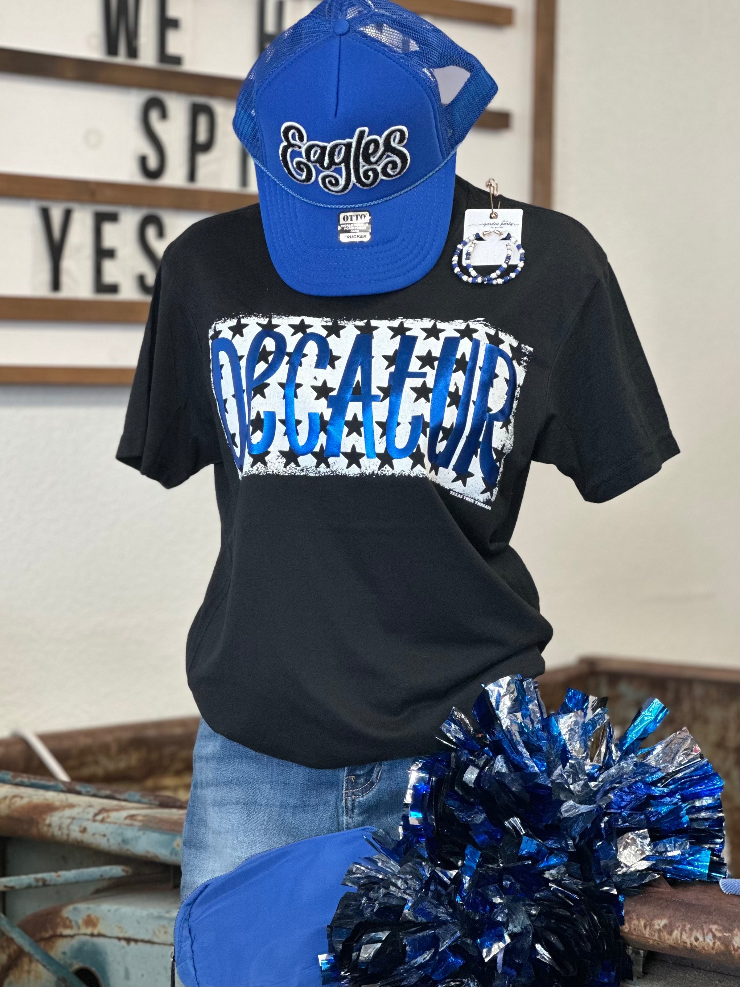 Decatur Metallic Puff with Stars Tee