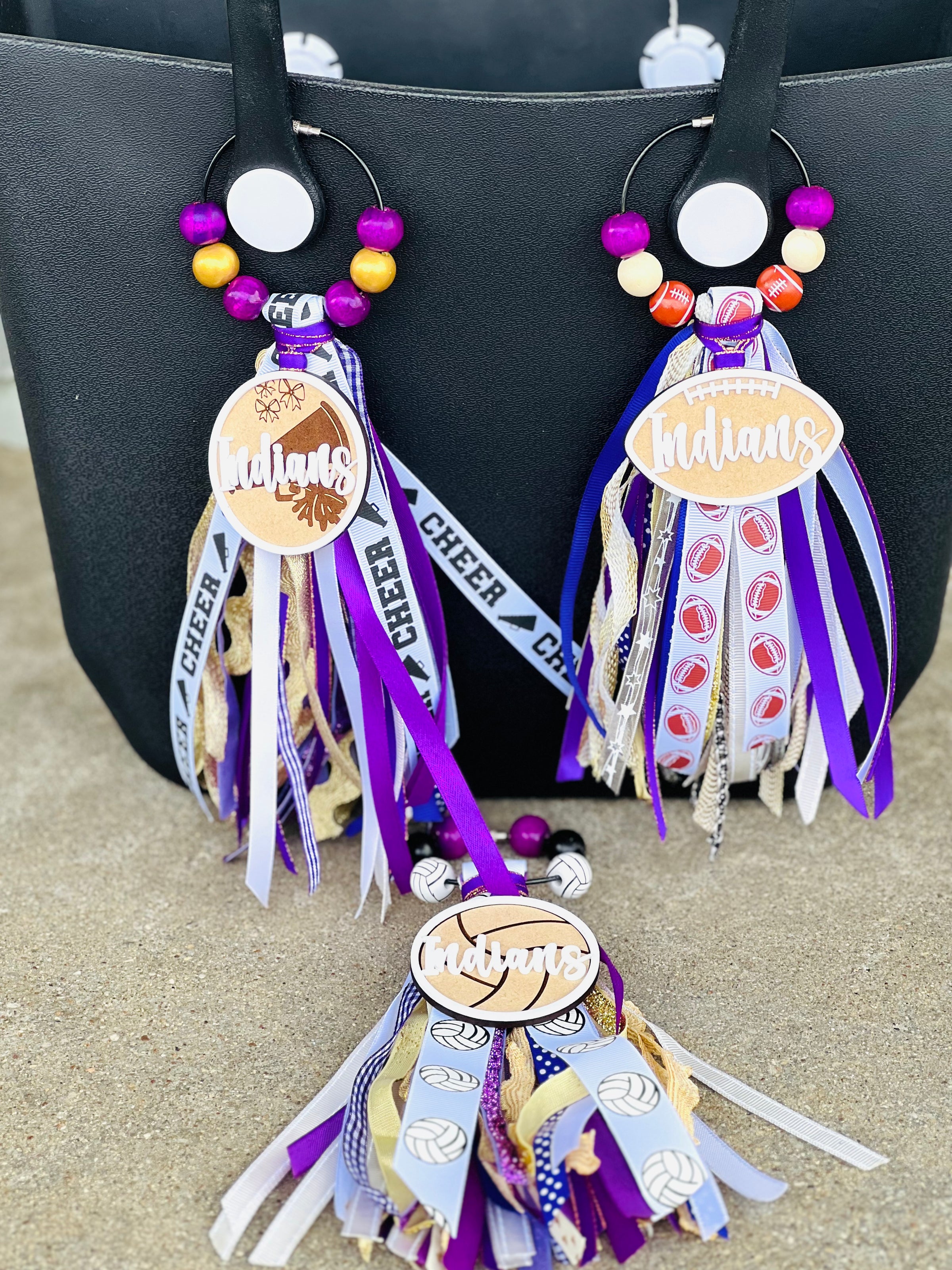 Indians Mascot Bag Charms