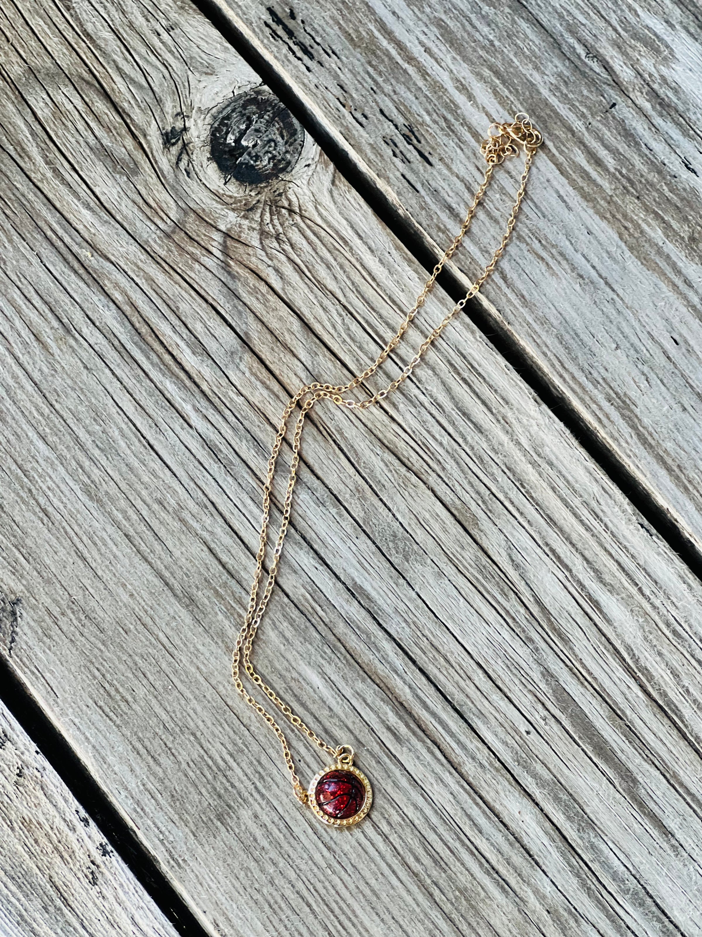 Basketball Pendant Necklace