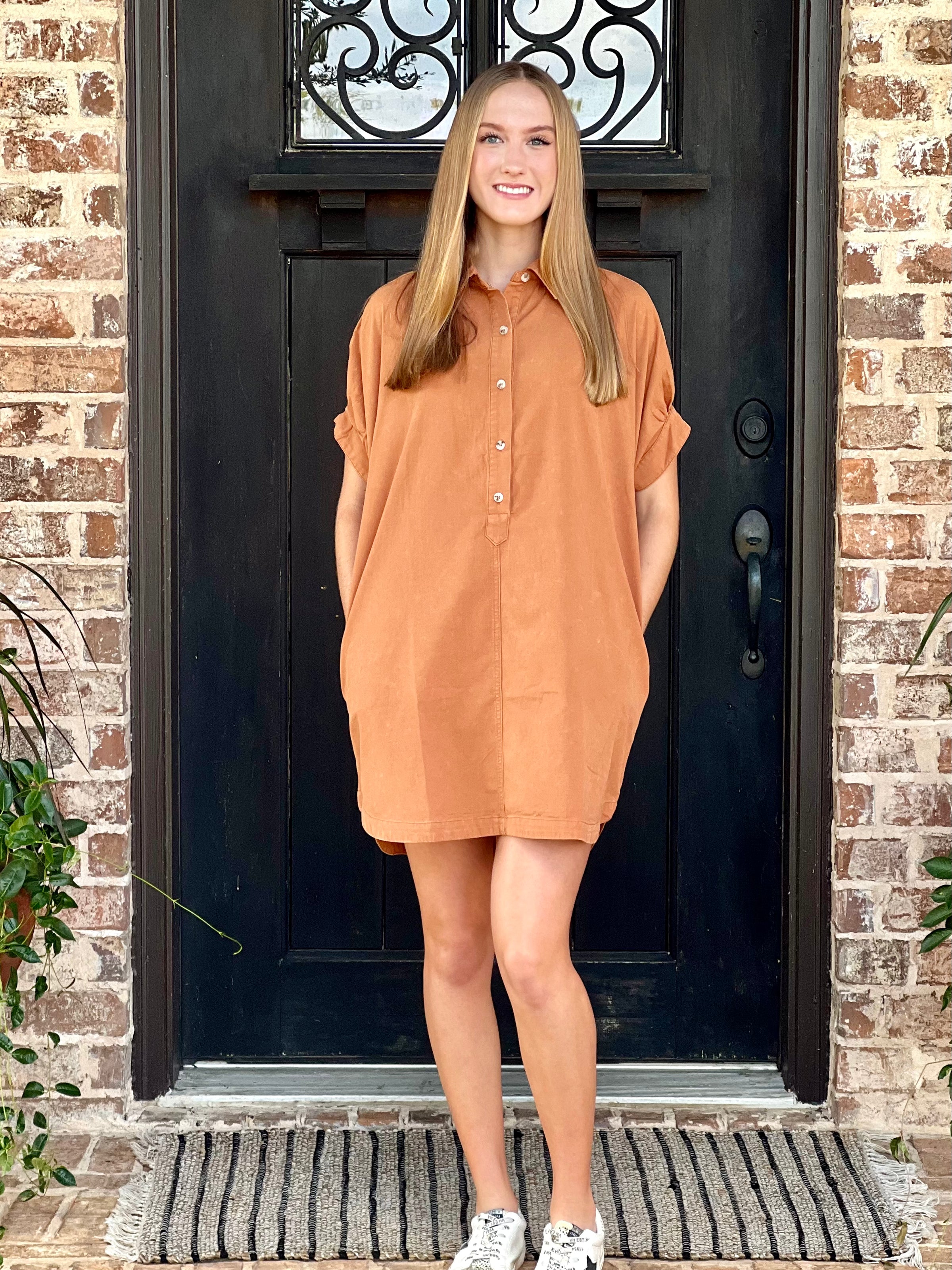 Mineral Clay Mini Shirt Dress