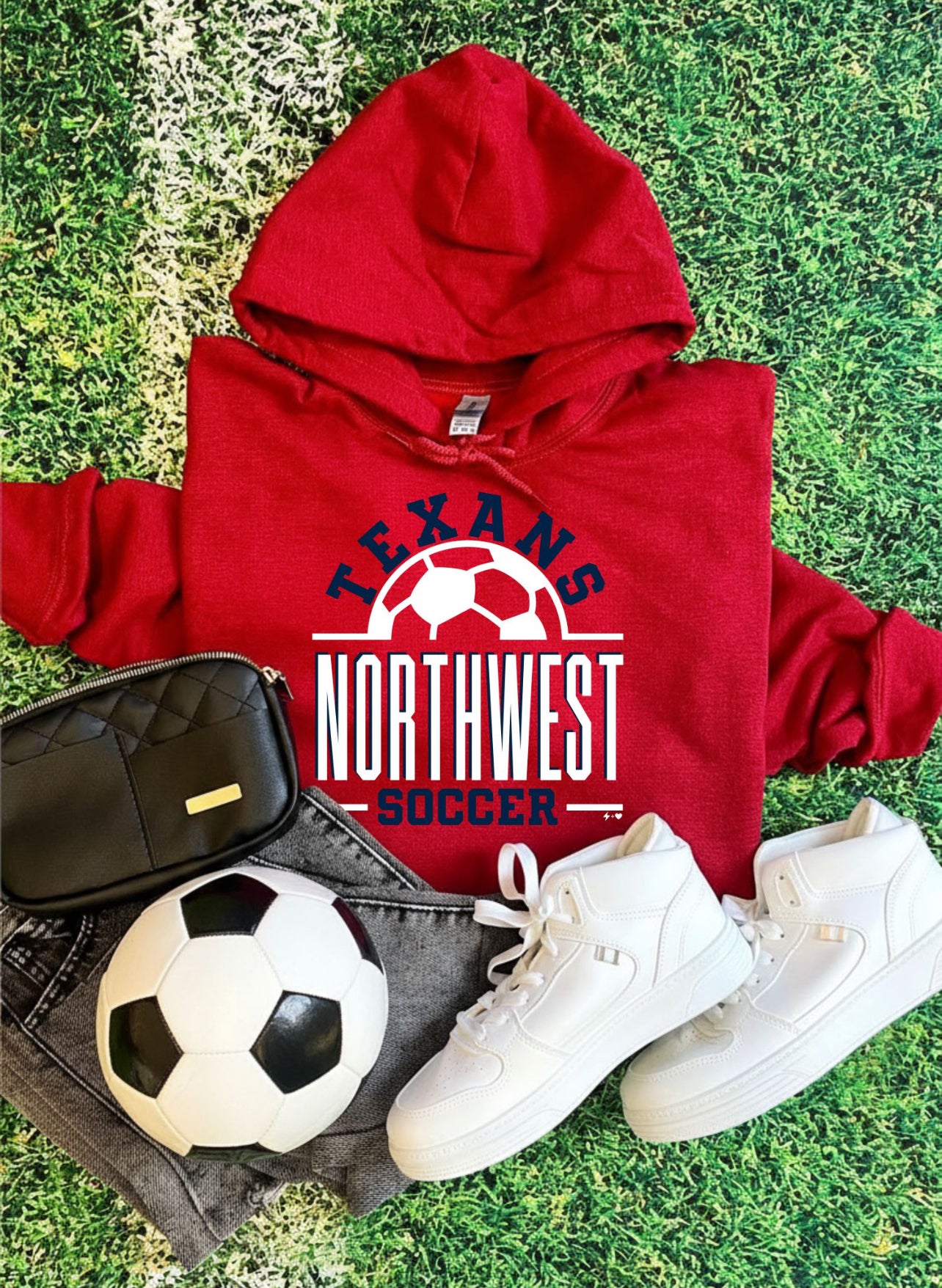 Red Northwest Texans Soccer Hoodie