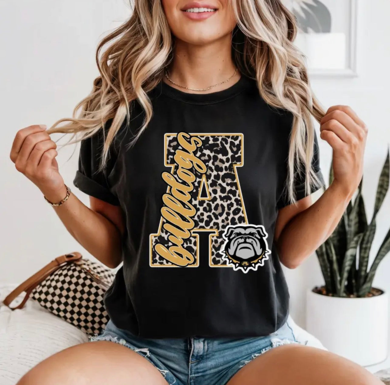 Leopard A Bulldogs Tee