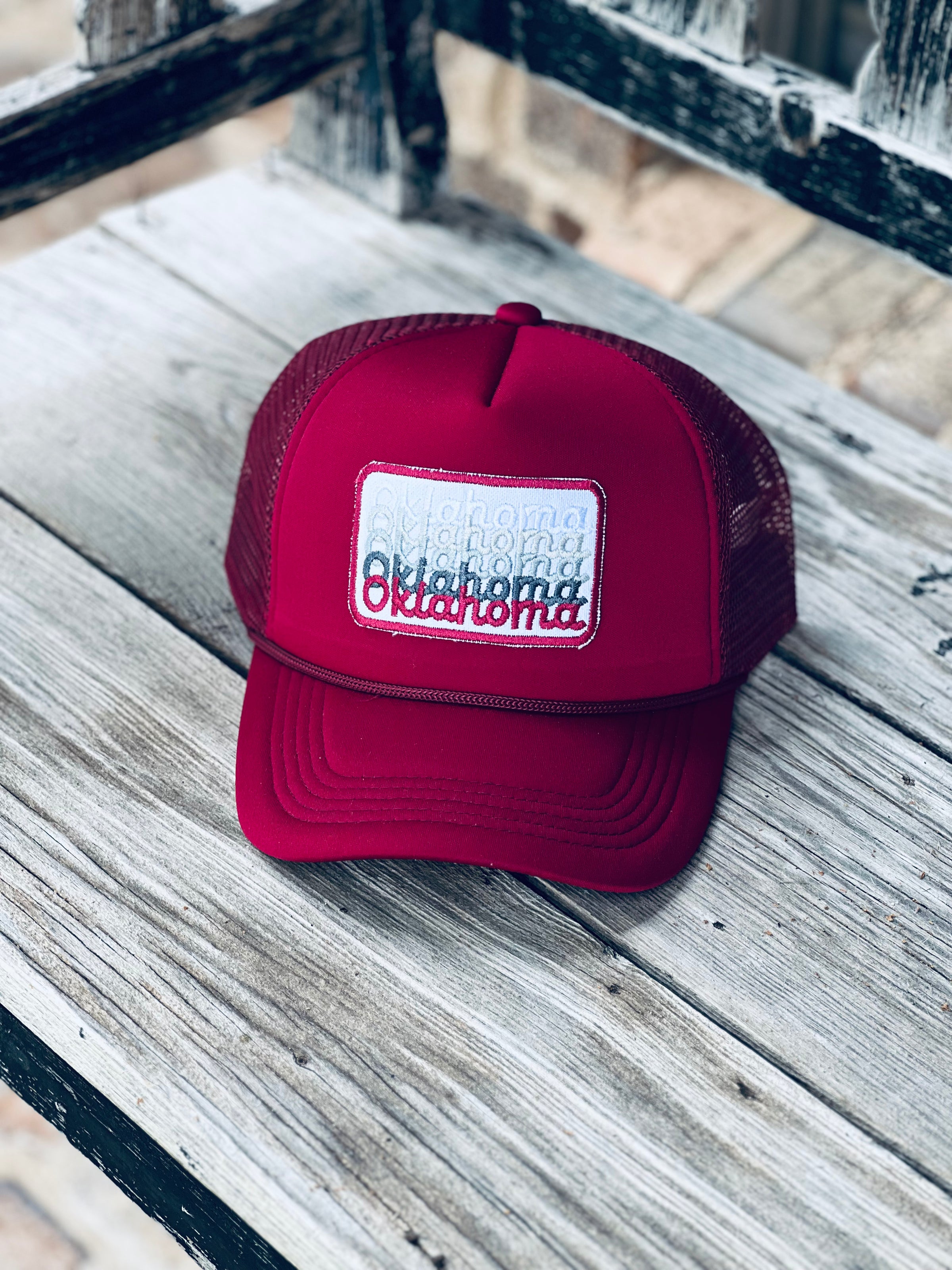 Ombre Oklahoma Patch Hat