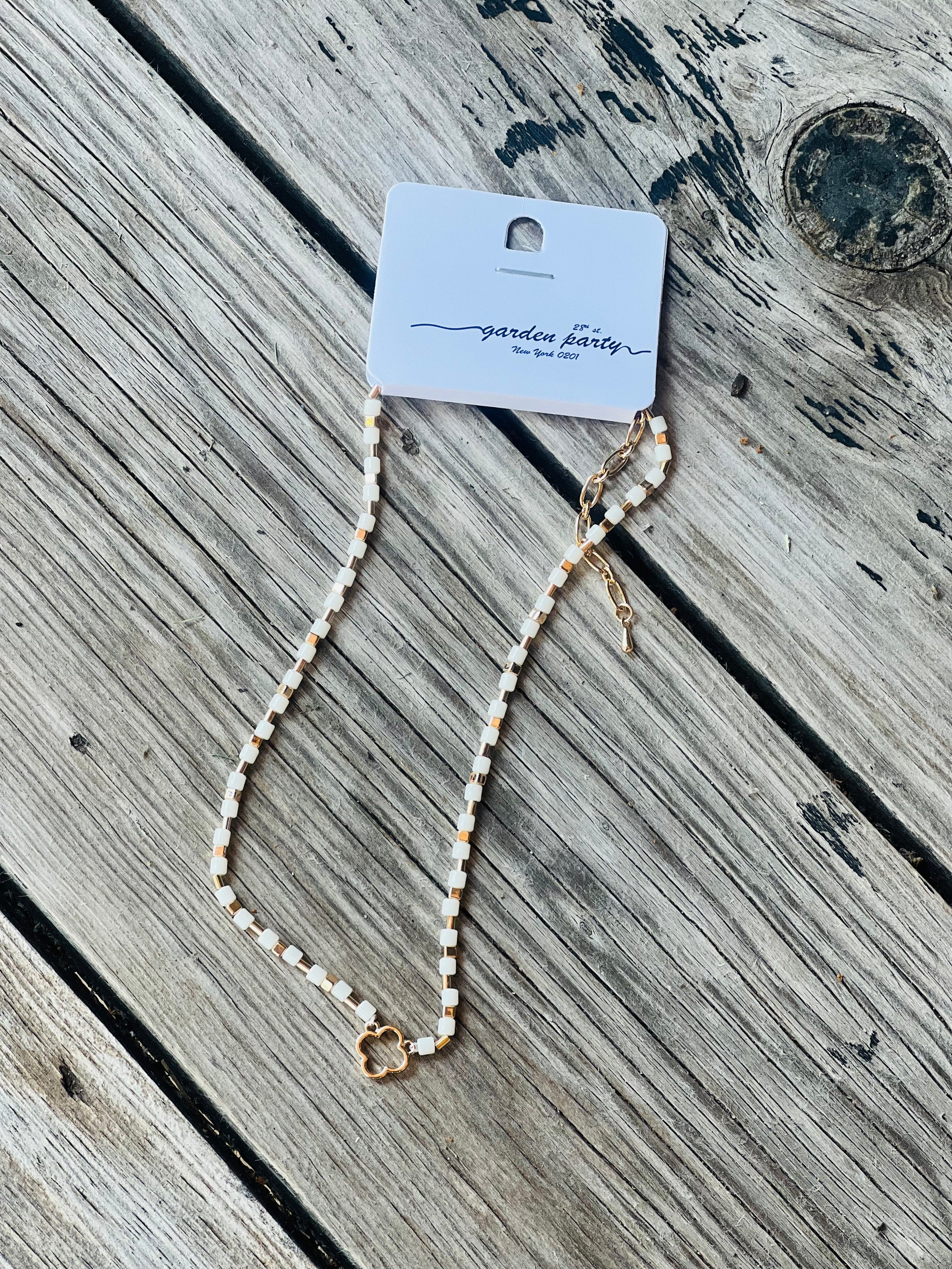 Ivory Clover Shortie Necklace