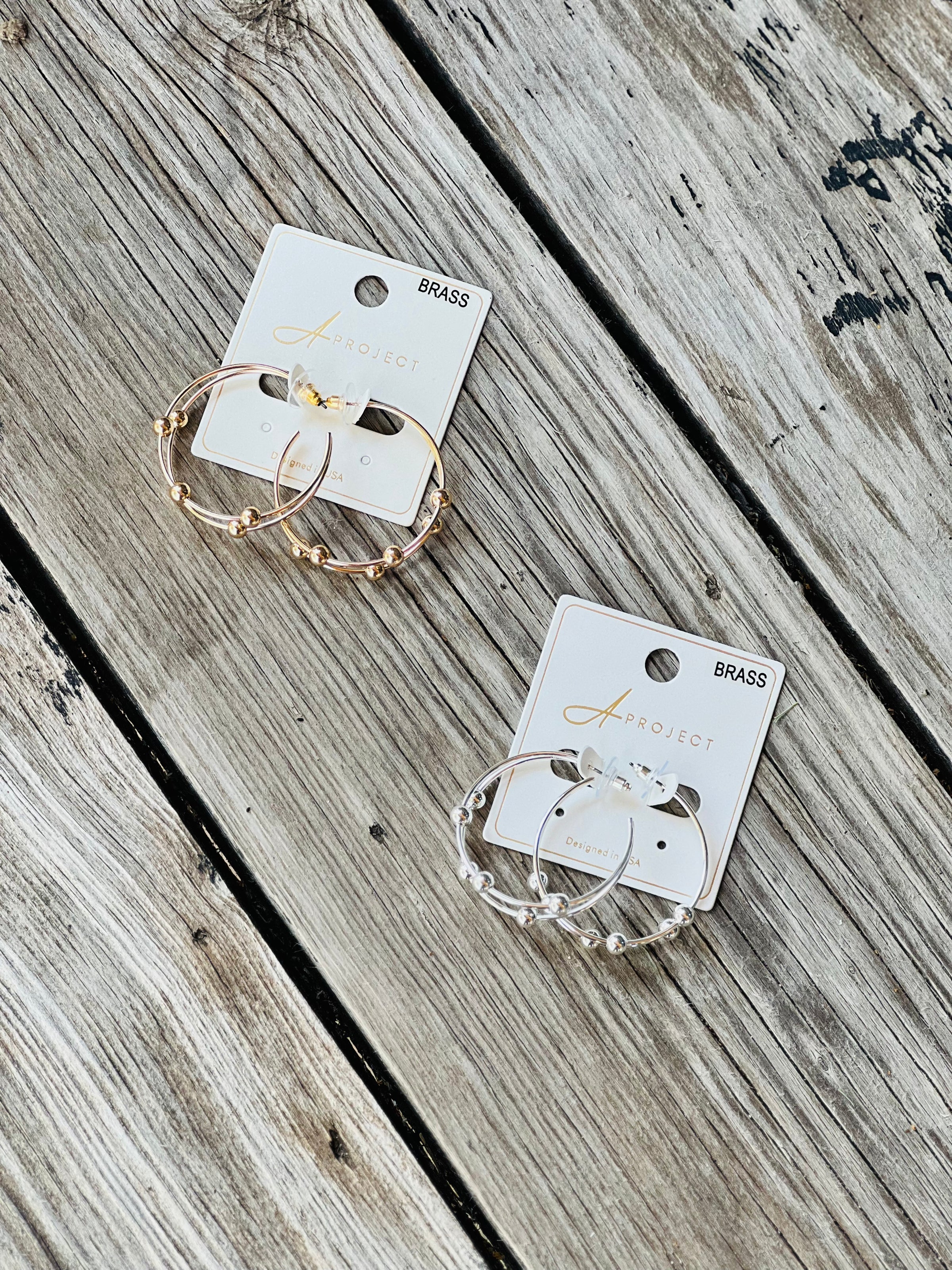 Dotted Lines Layered Hoop Earrings