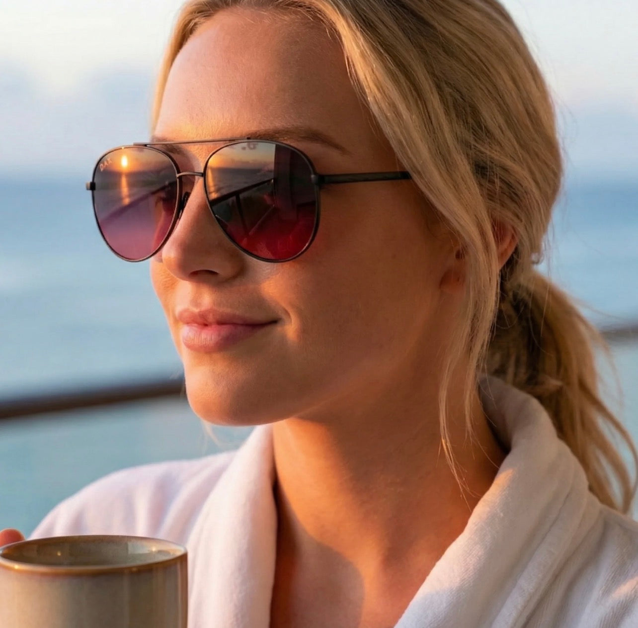 Ace Smokeshow Gold Aviator Glasses