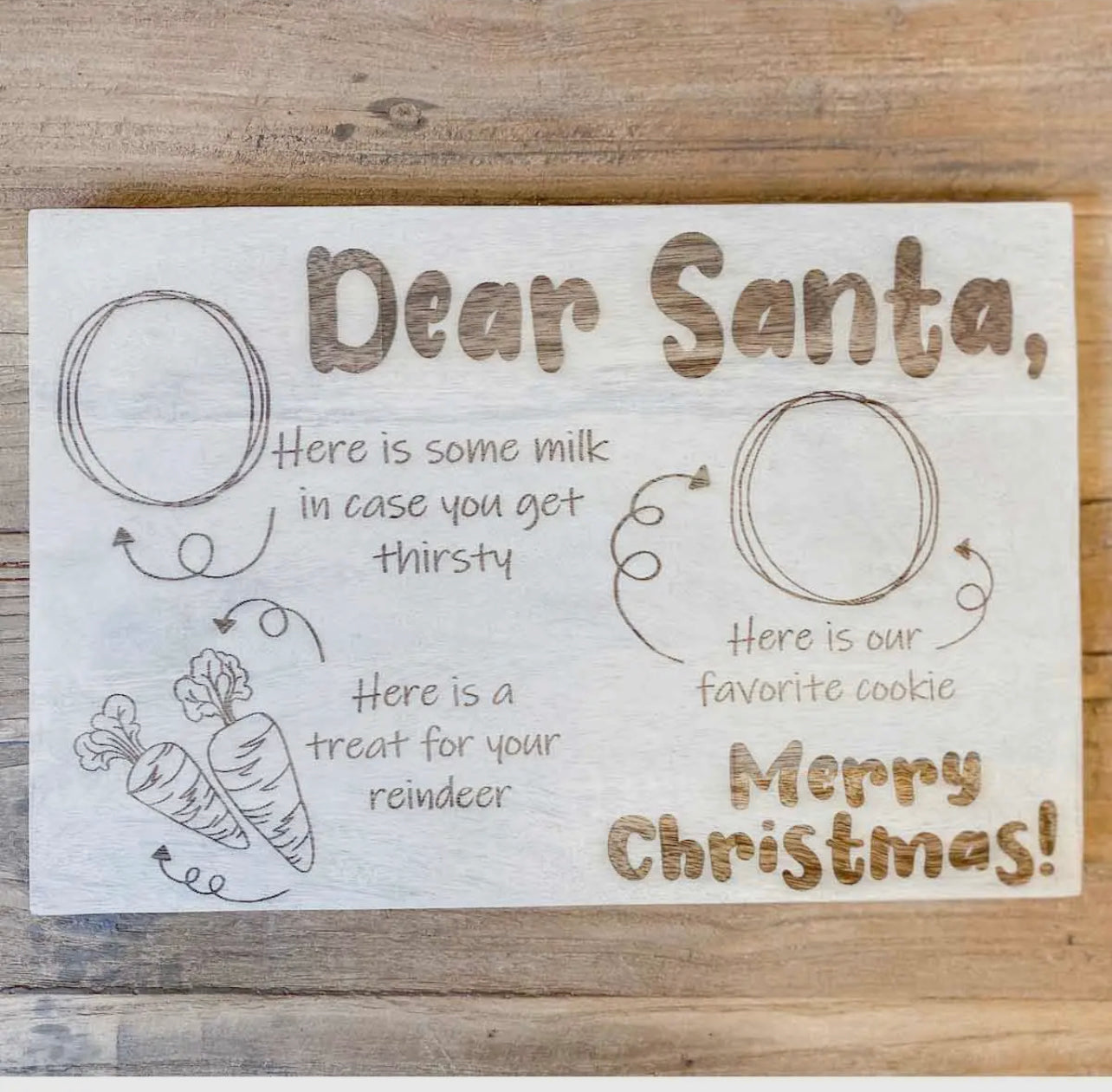 Illustrated Santa Serving Board
