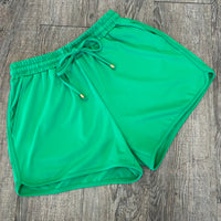 Kelly Green Drawstring Everyday Shorts