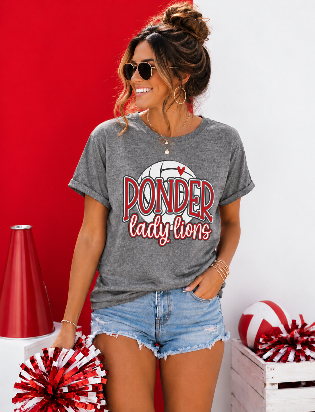 Lady Lions Volleyball Heart Tee