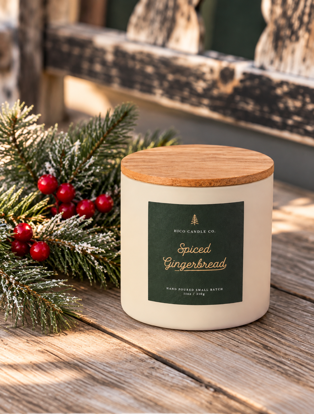 Spiced Gingerbread Holiday Soy Candle 14 oz | Ginger, Nutmeg