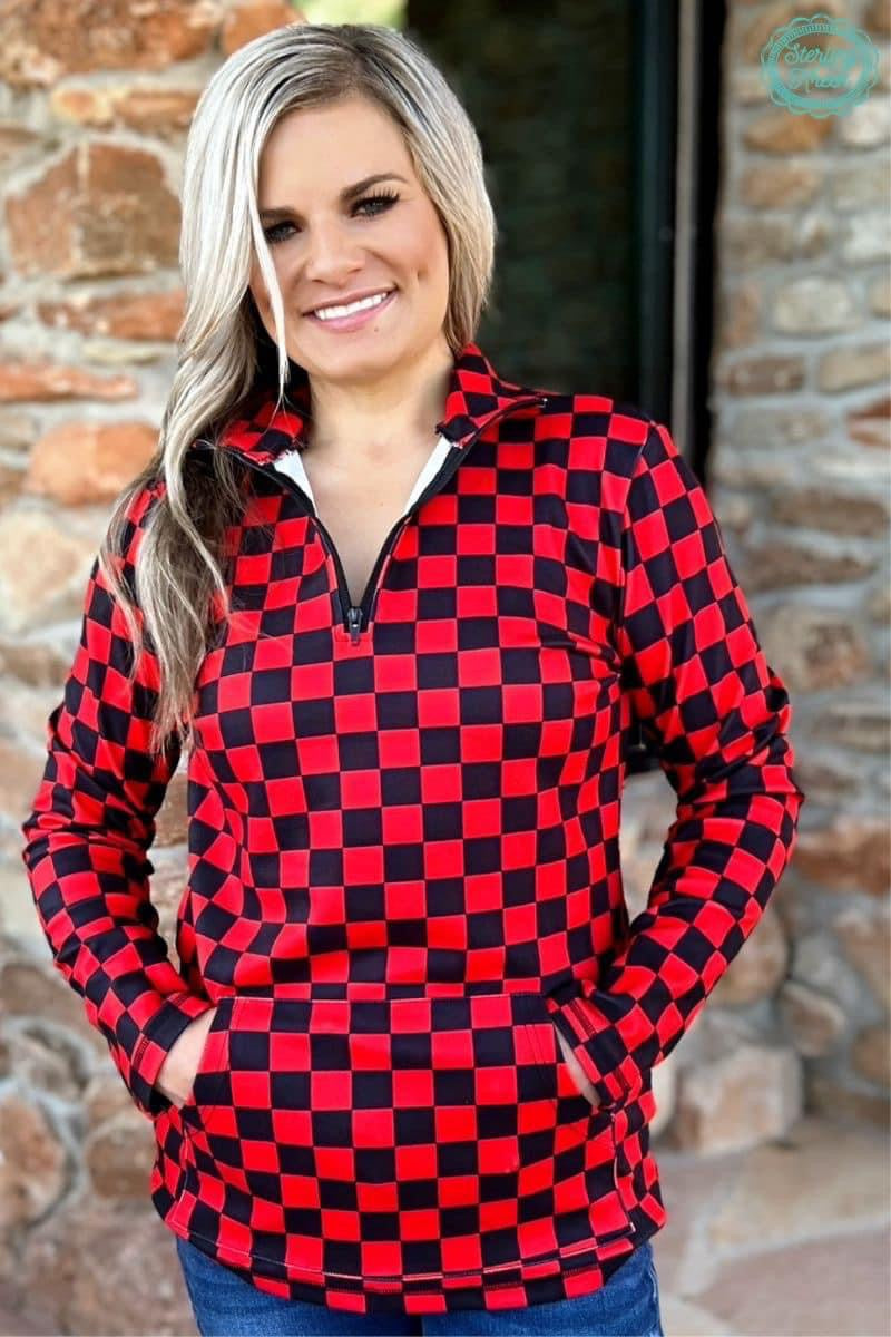 Red & Black Pep Rally Pullover