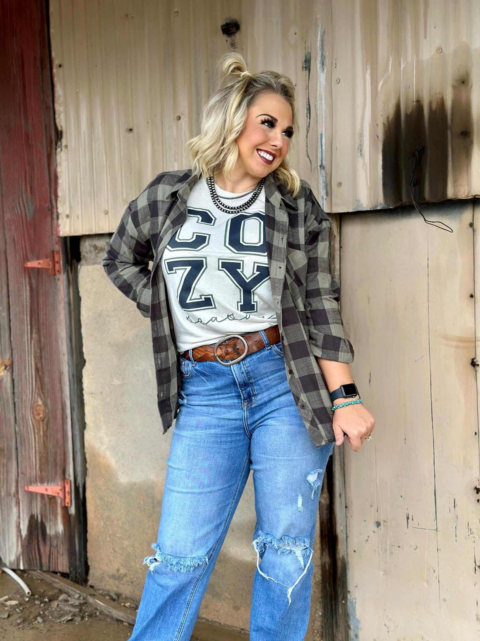 Olive & Black Comfort Flannel