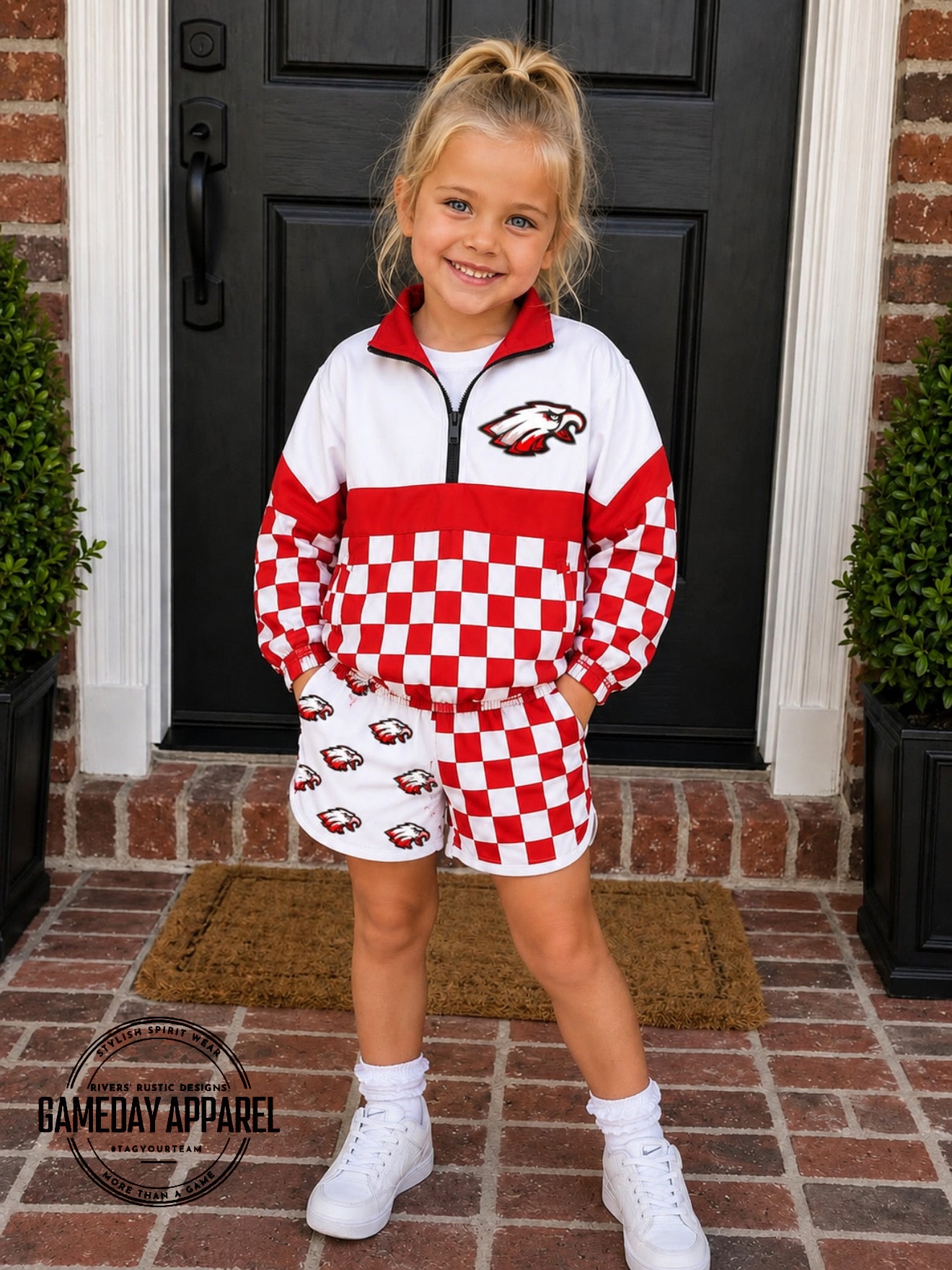 PREORDER | Argyle Checkered Split Shorts **ETA 4-6weeks