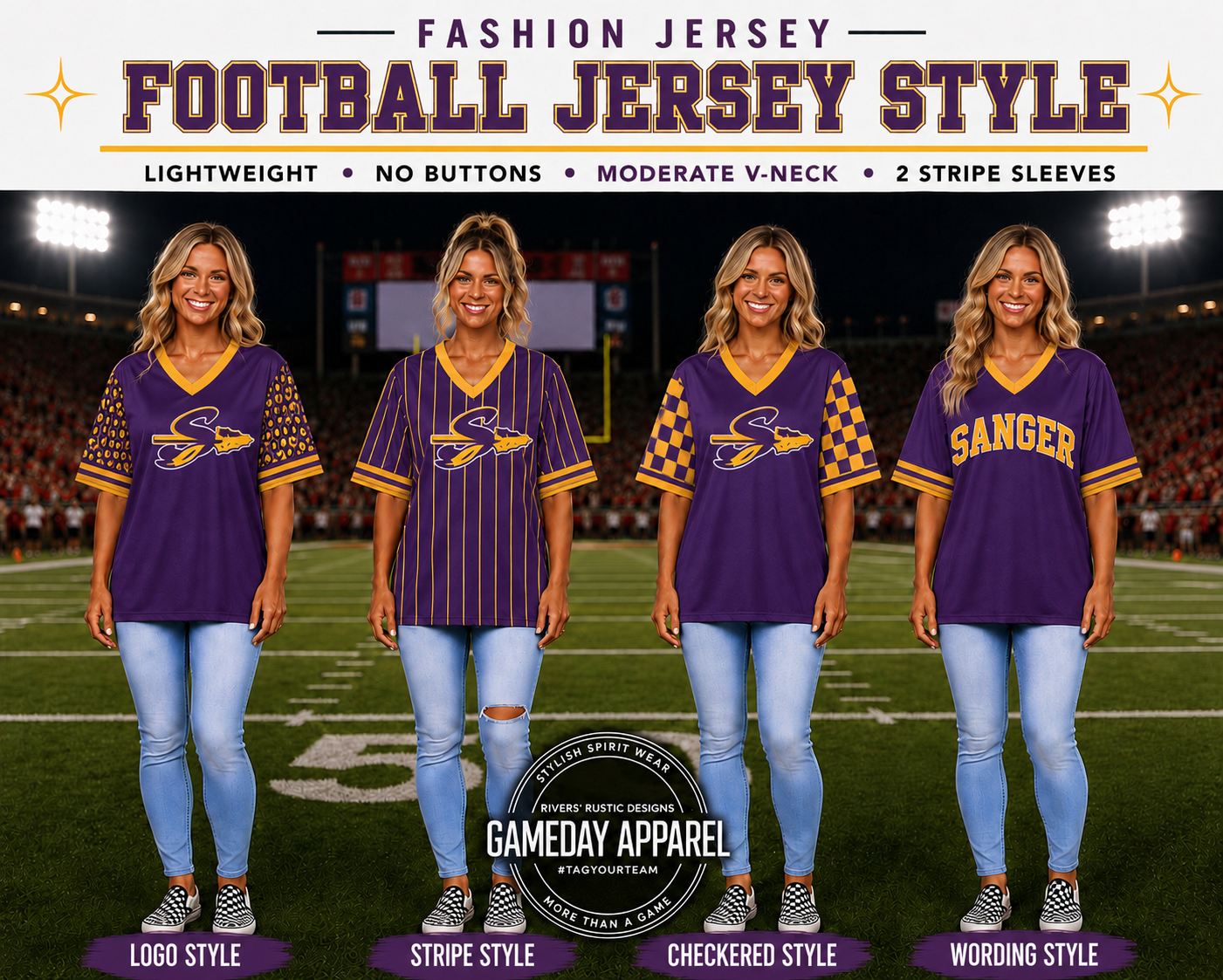 Sanger Mixed Football Jerseys **ETA 4-6weeks