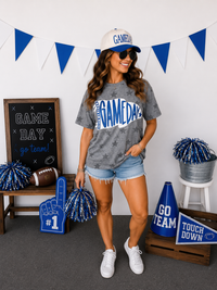 Glitter Royal Gameday Pennant on Star Tee