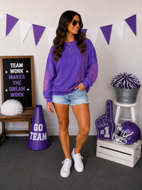 Purple Mineral Wash Patch Top