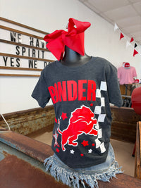 Ponder Lions Checkered Stars Tee