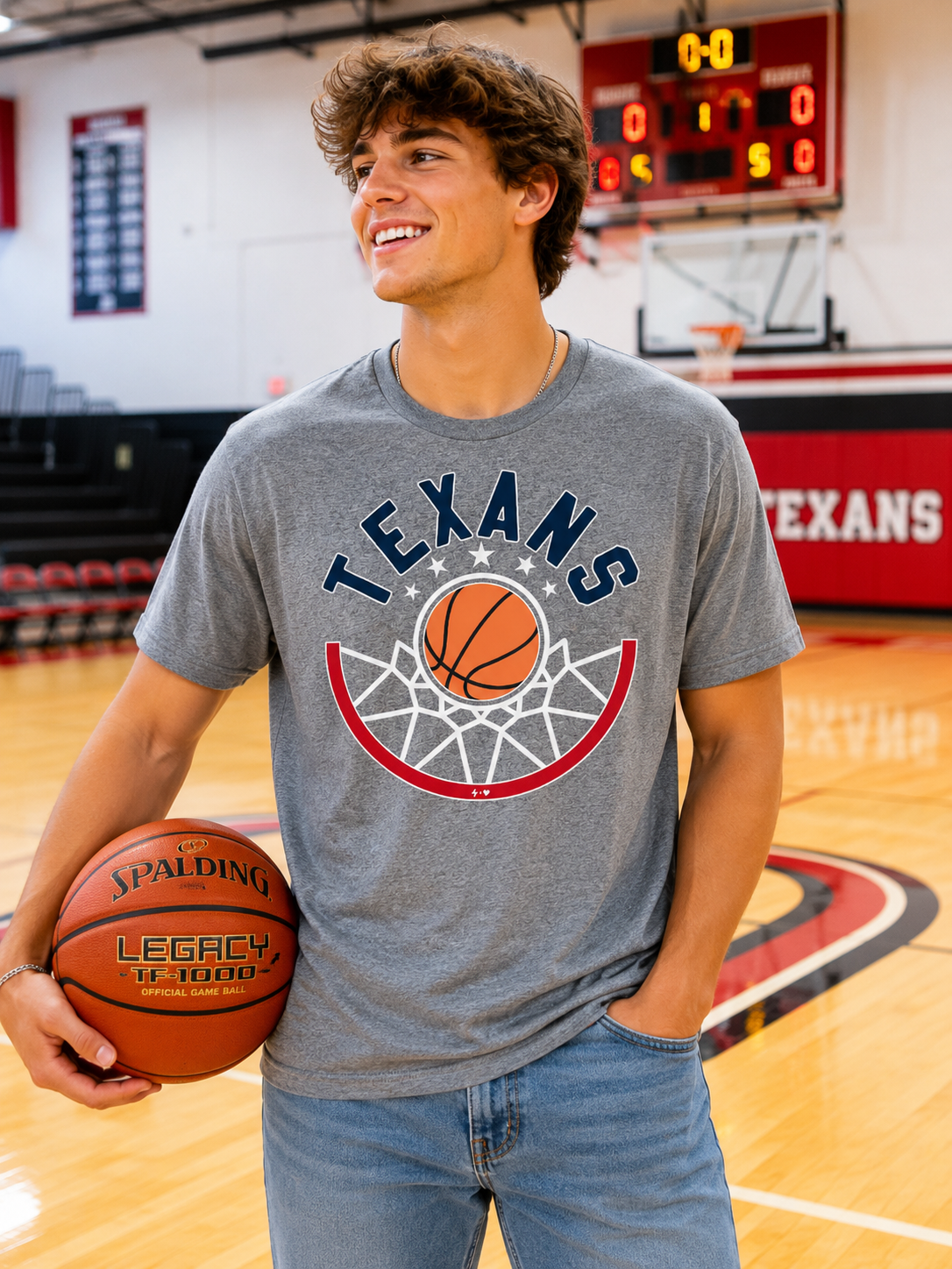 Texans Hoop Basketball Tee