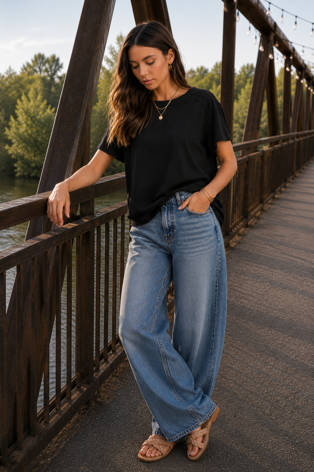 Black Junie Basic Top