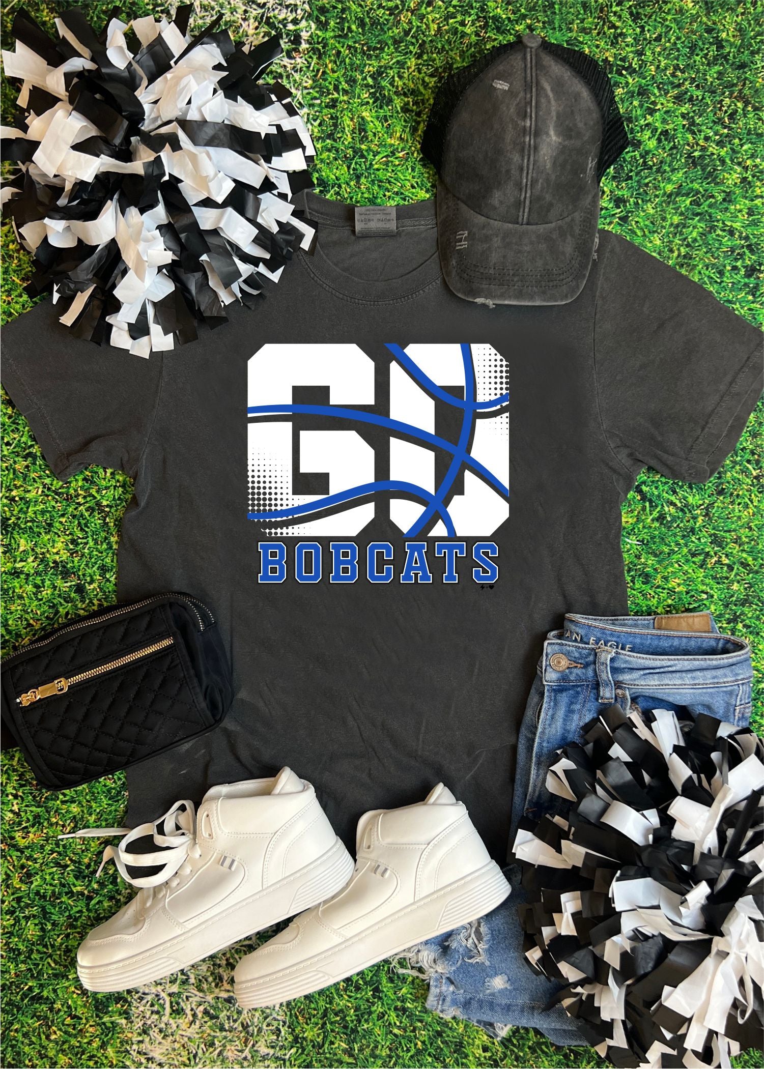 Go Bobcats Comfort Color Basketball Tee