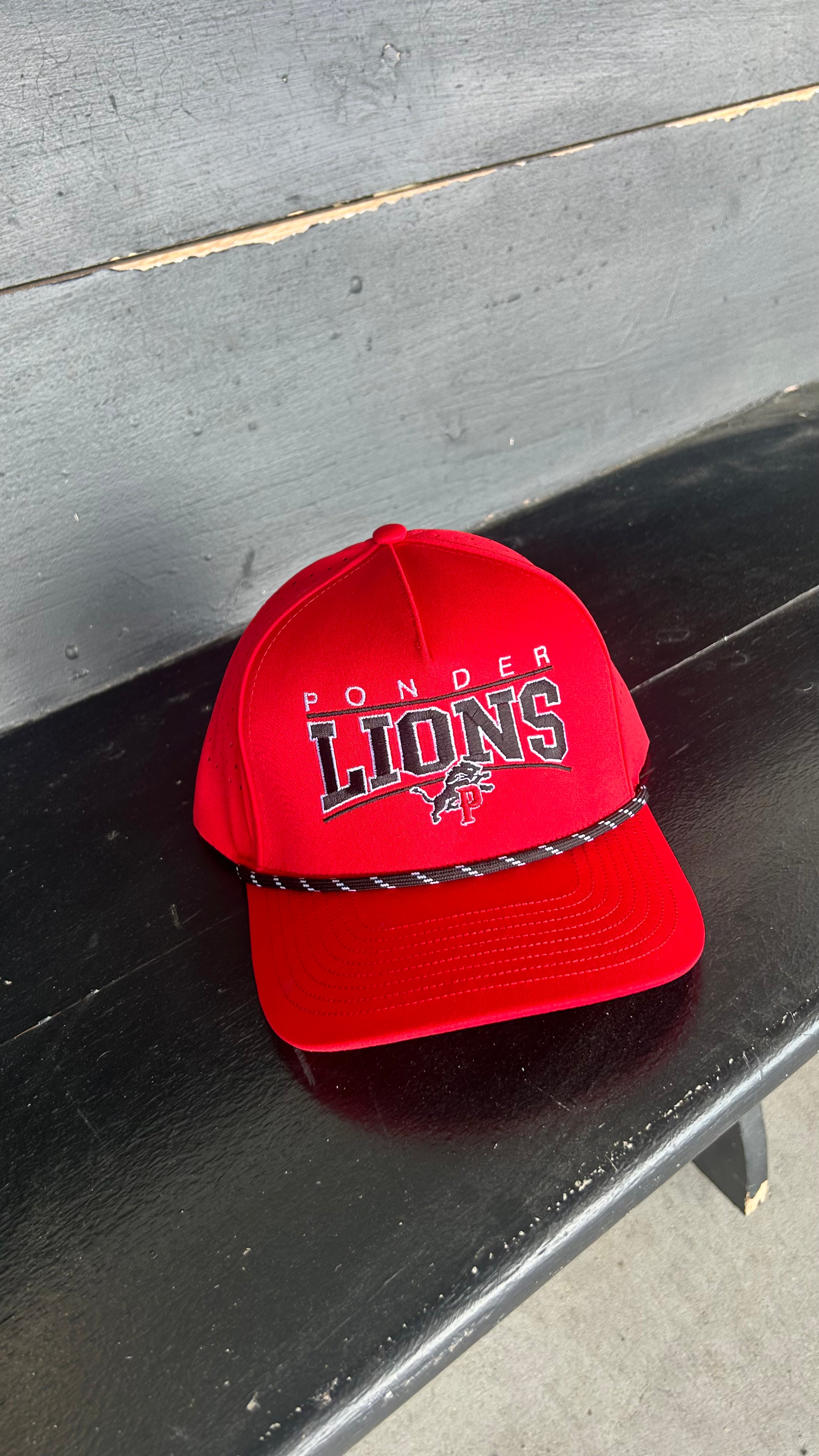 Ponder Lions Mascot Embroidered Lunar Rope Hat