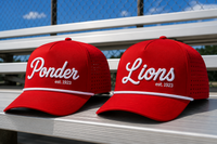 Red Embroidered Performance Rope Hat