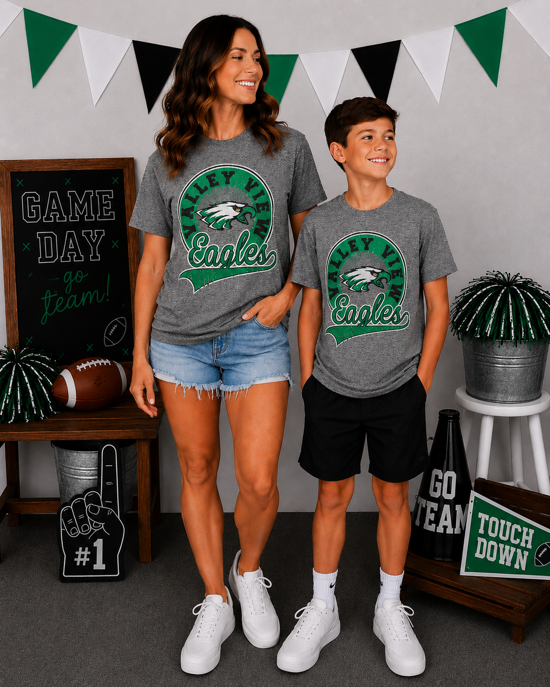 Valley View Eagles Circle Throwback Tee