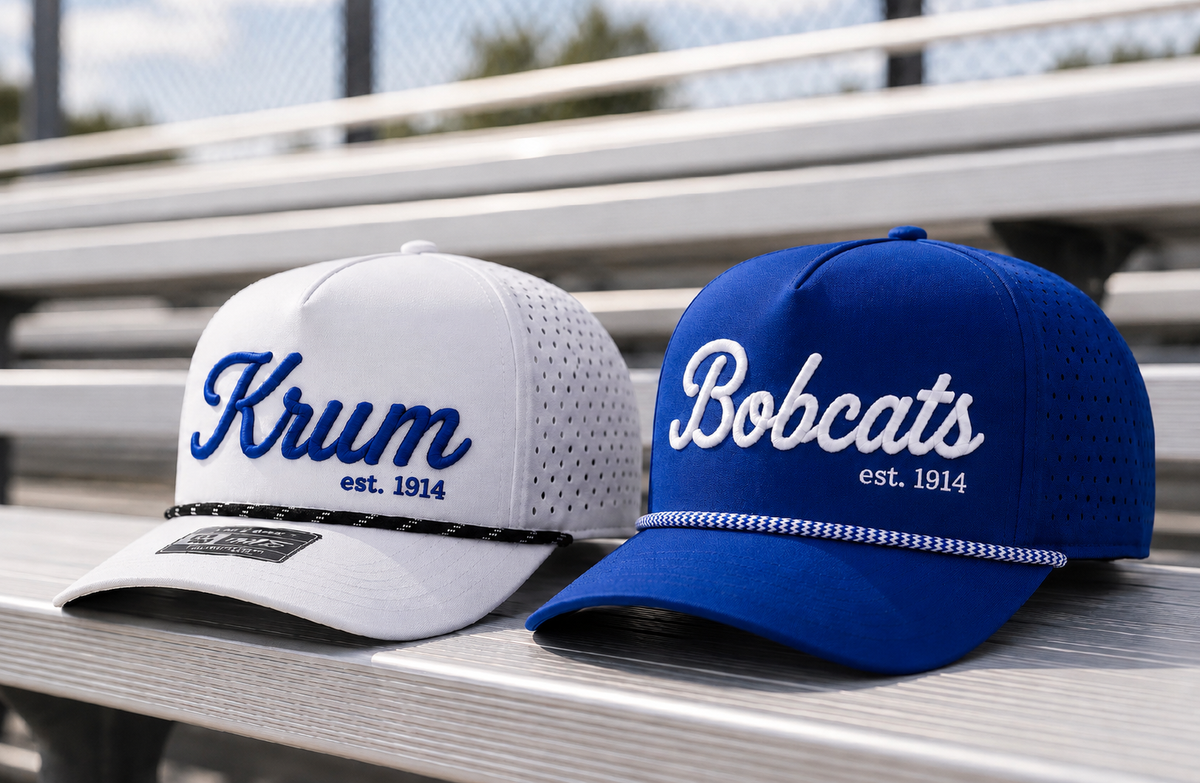 Krum Embroidered Performance Rope Hats (est date Texas Leg)
