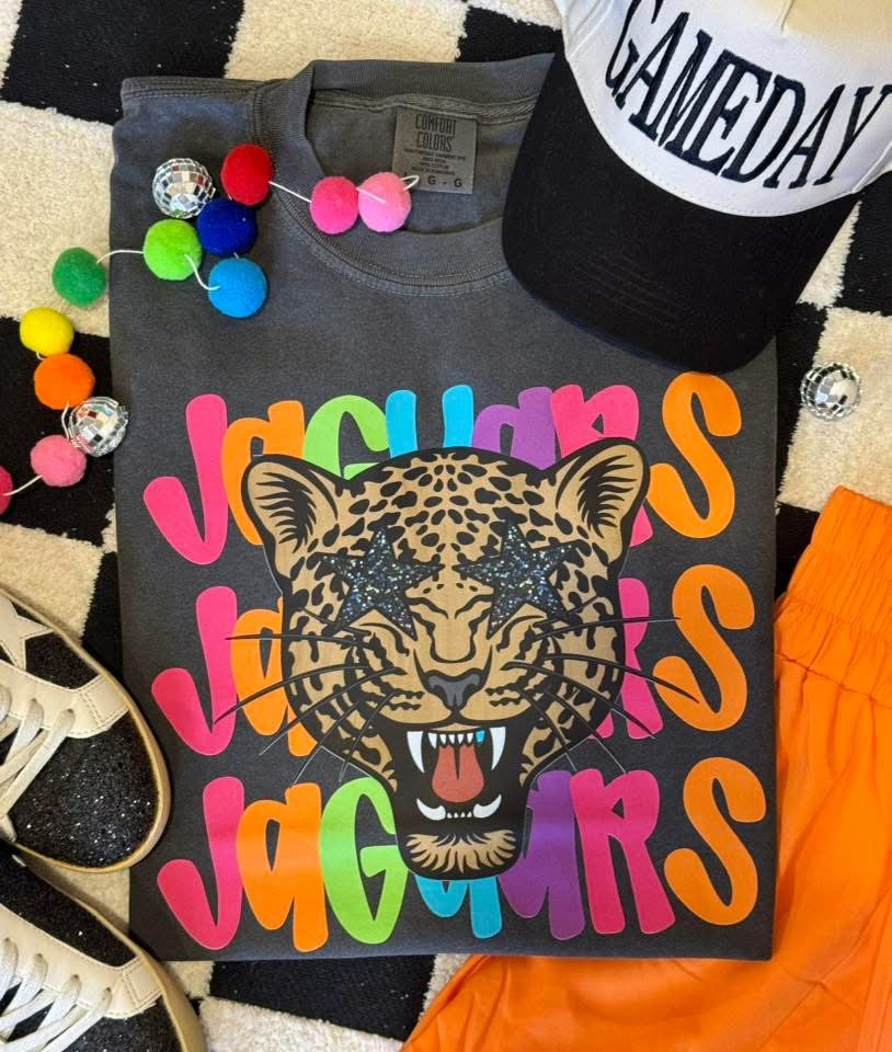 Neon Jaguars Mascot Tee